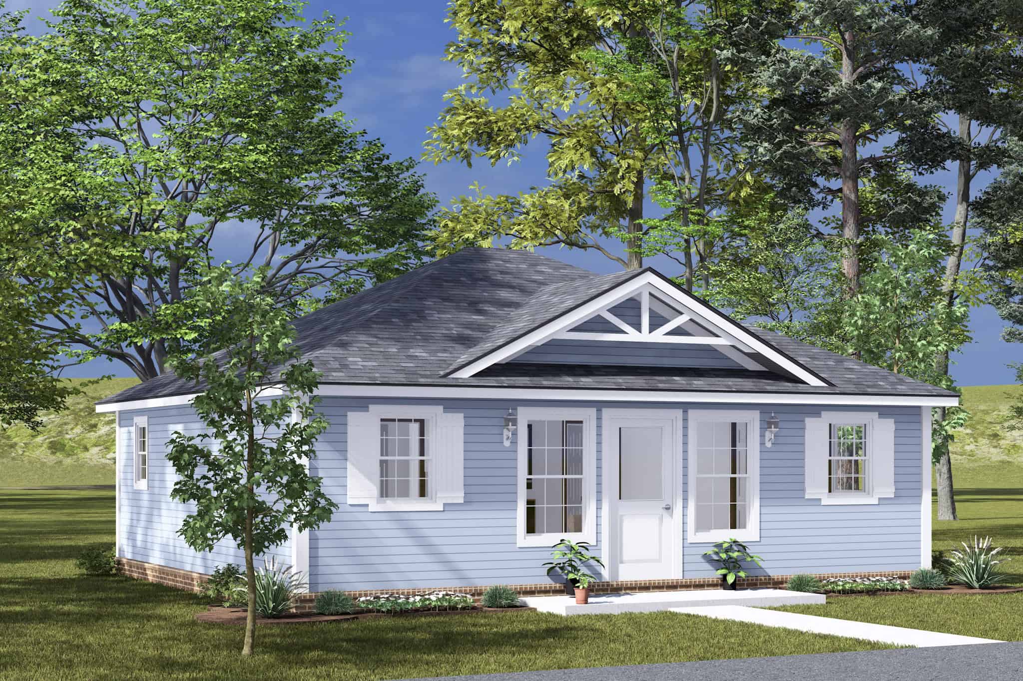 Left Side View of this 2-Bedroom,791 Sq Ft Plan -178-1494