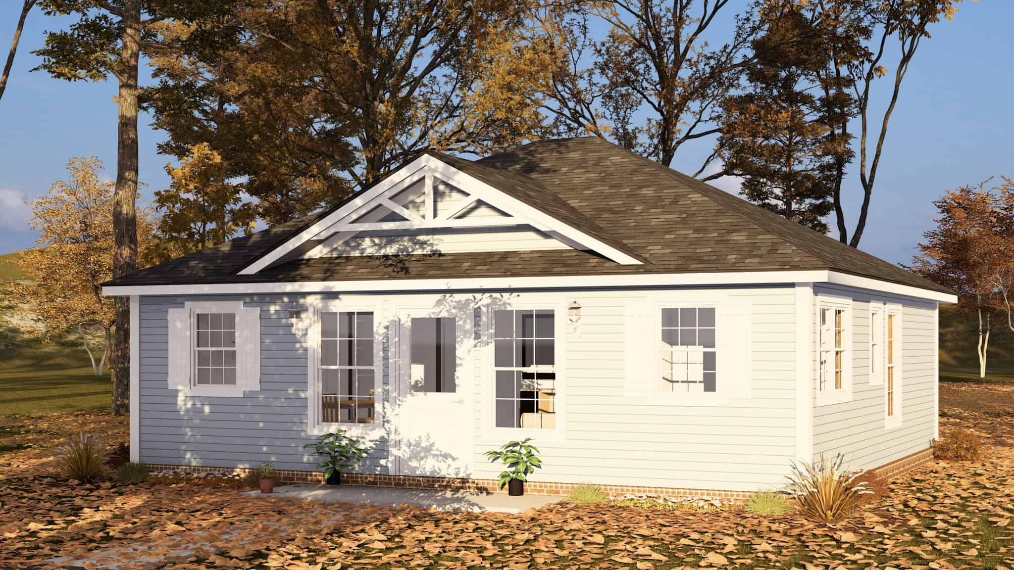 Front View of this 2-Bedroom,791 Sq Ft Plan -178-1494