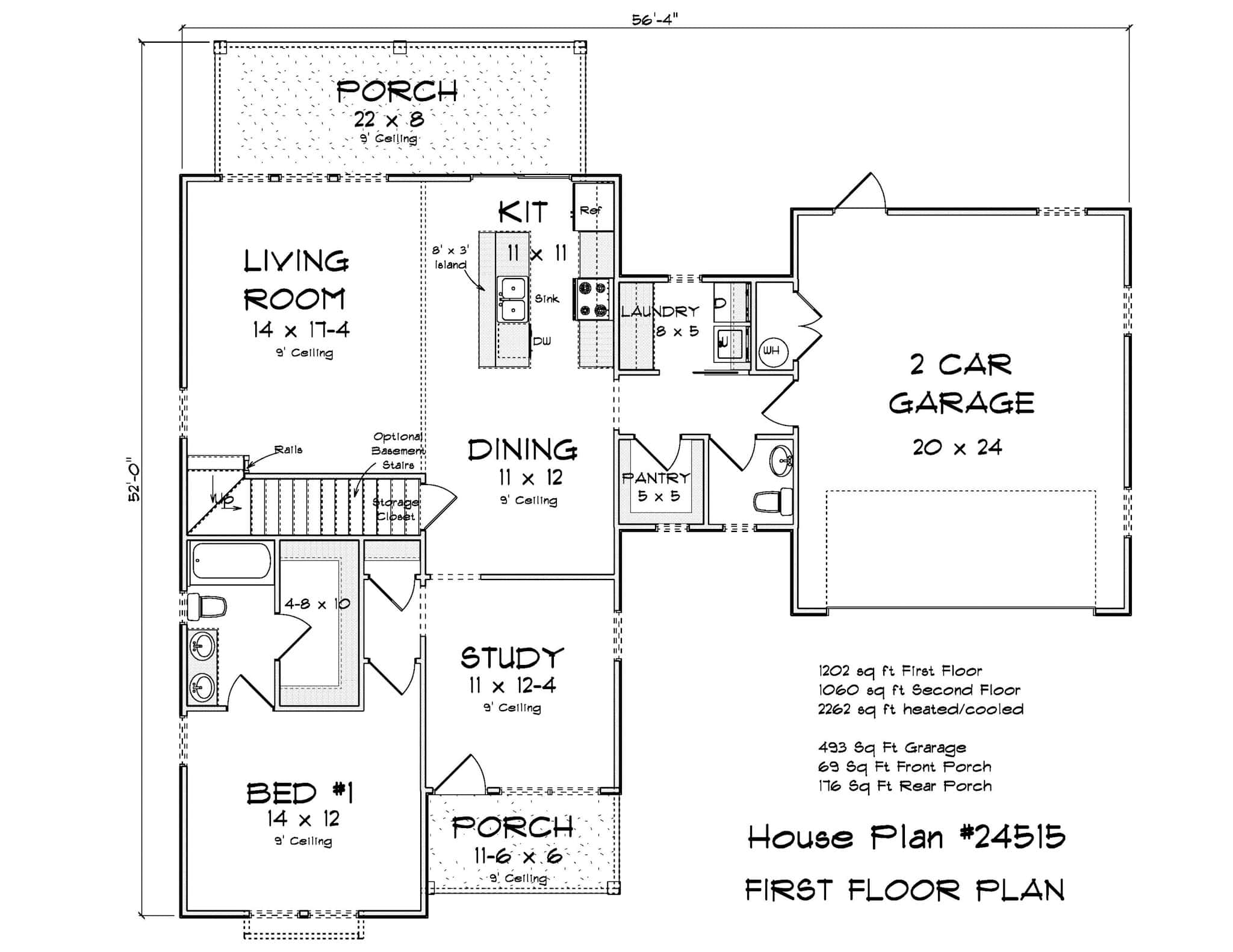Main Level of Traditional Plan #178-1495