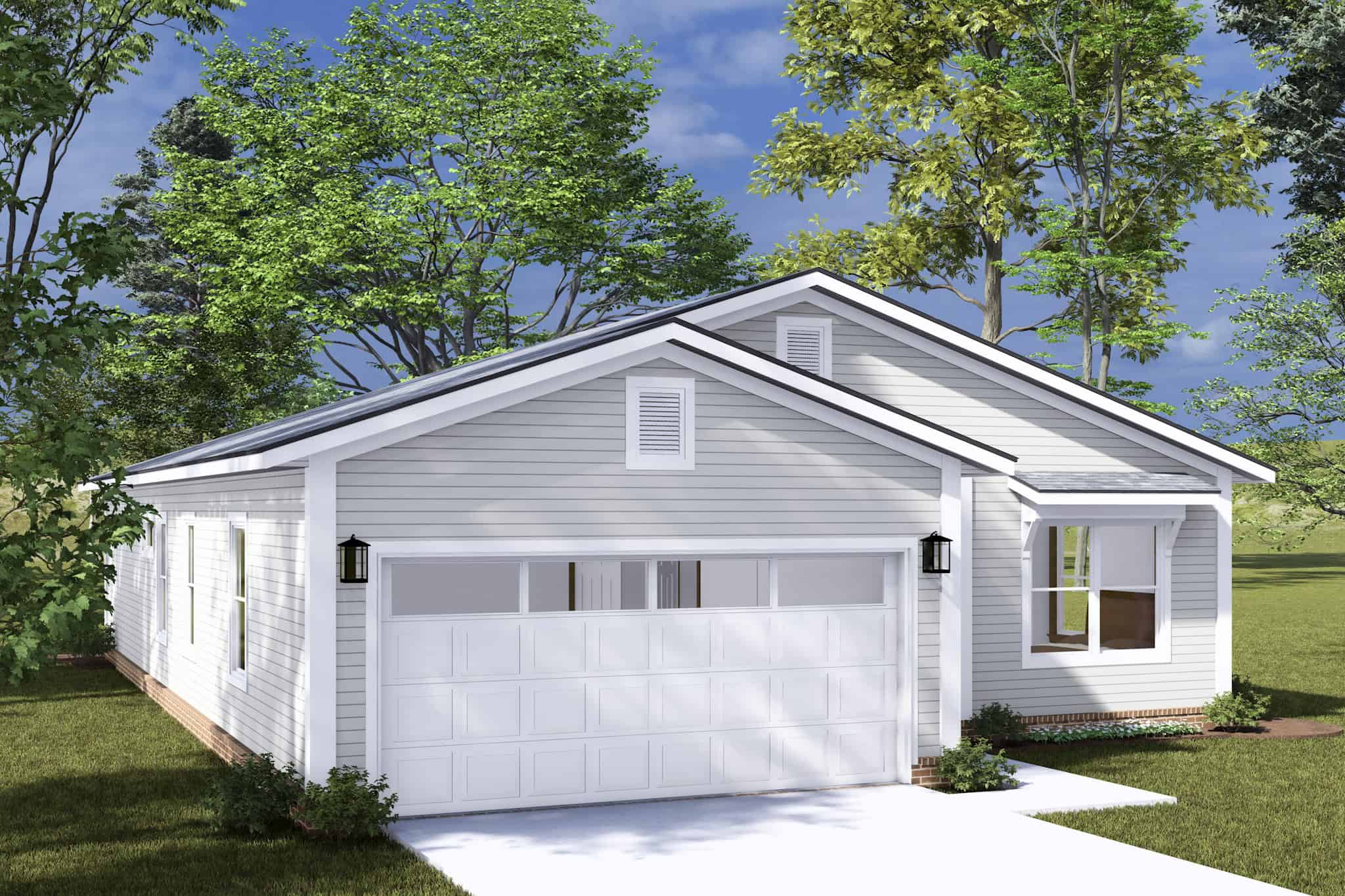Garage of this 3-Bedroom,1342 Sq Ft Plan -178-1496