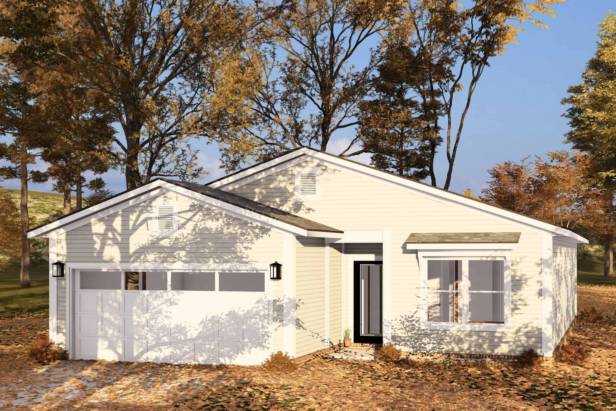 Front View of this 3-Bedroom,1342 Sq Ft Plan -178-1496