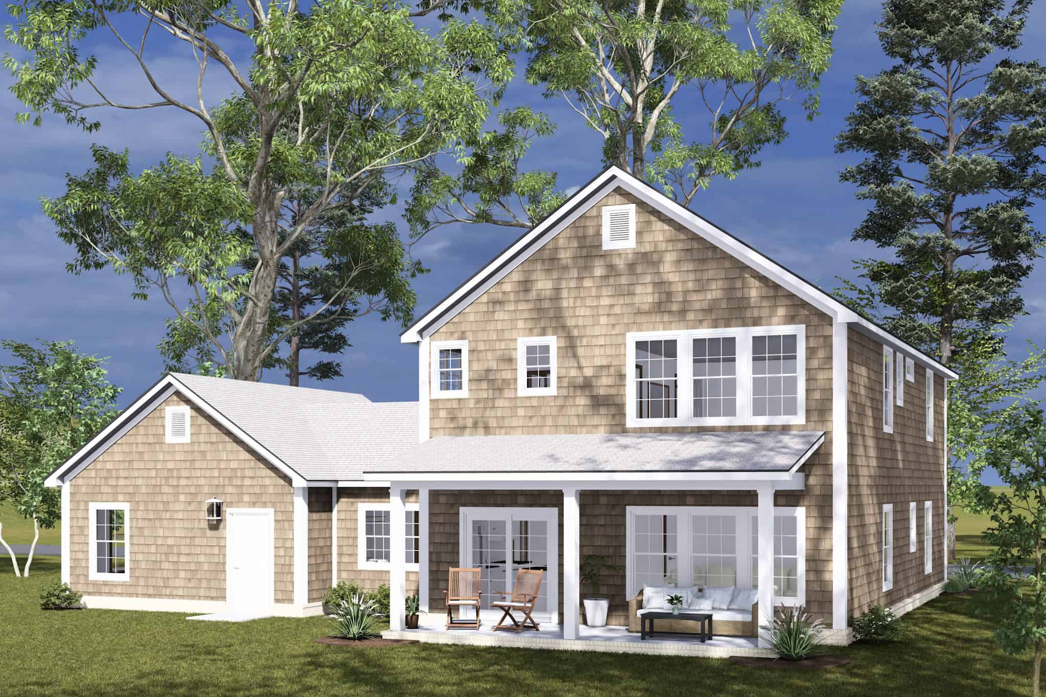 Rear View of this 4-Bedroom,2275 Sq Ft Plan -178-1497