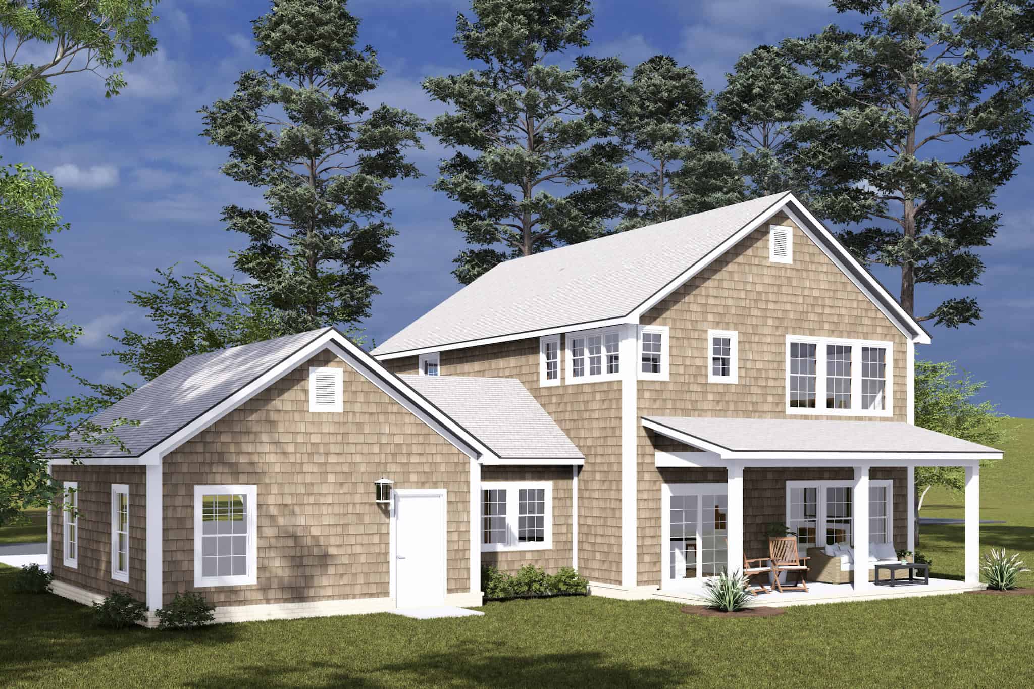 Rear View of this 4-Bedroom,2275 Sq Ft Plan -178-1497