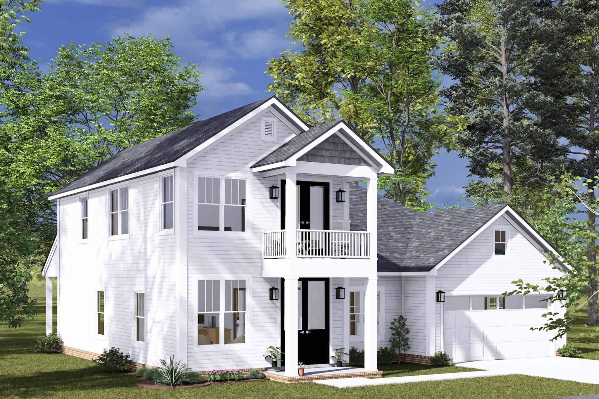 Left Side View of this 3-Bedroom,2038 Sq Ft Plan -178-1498