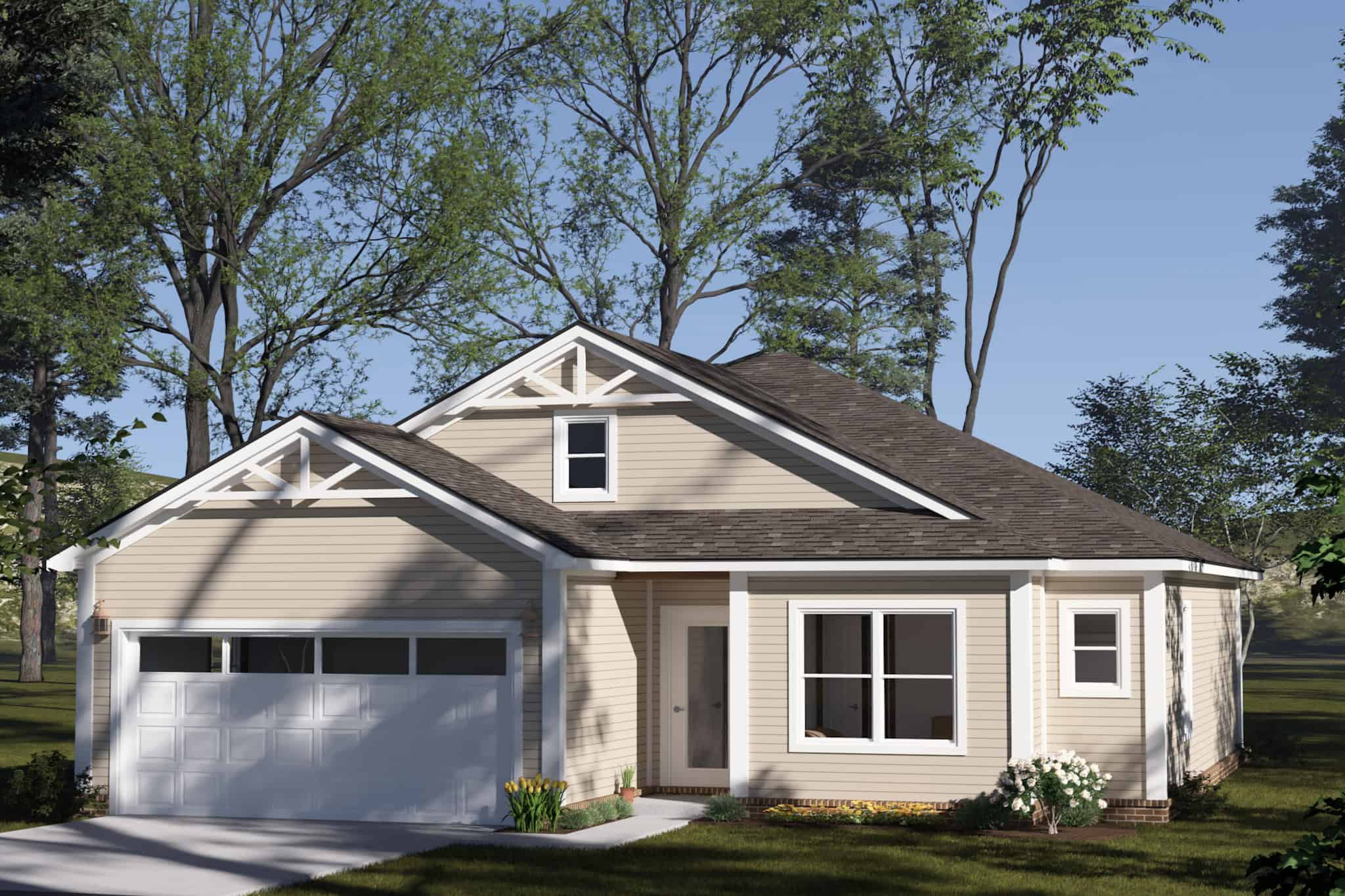 Front View of this 3-Bedroom,1280 Sq Ft Plan -178-1499