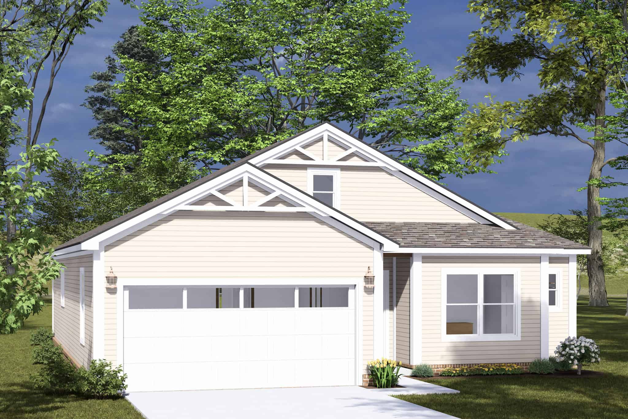 Left Side View of this 3-Bedroom,1280 Sq Ft Plan -178-1499