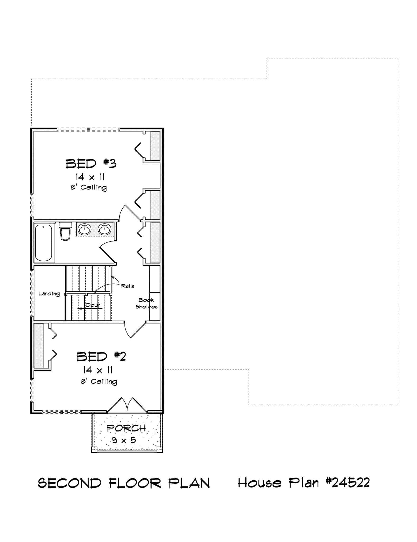 Upper Level of Contemporary Plan #178-1502