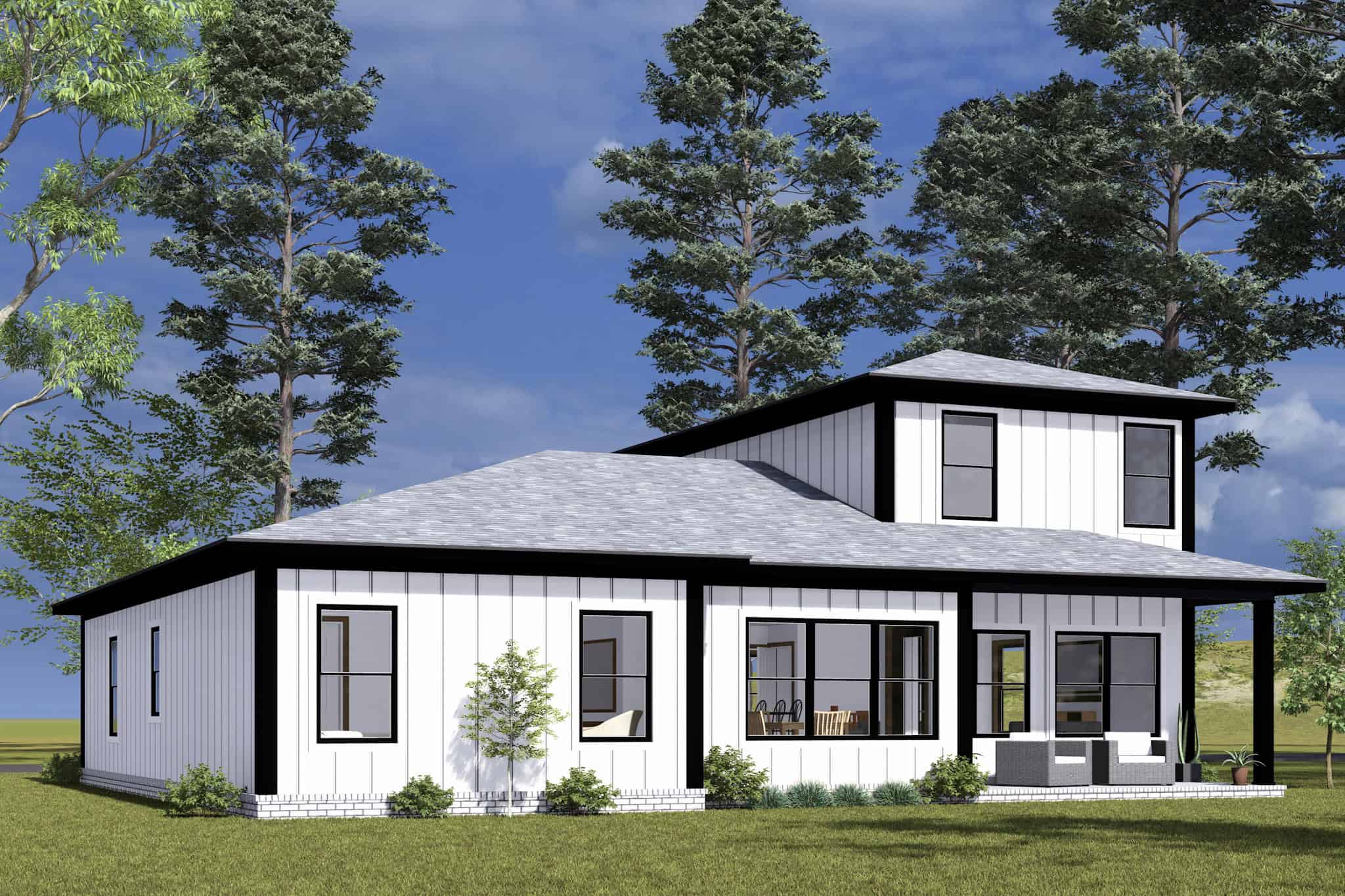 Rear View of this 3-Bedroom,2038 Sq Ft Plan -178-1502