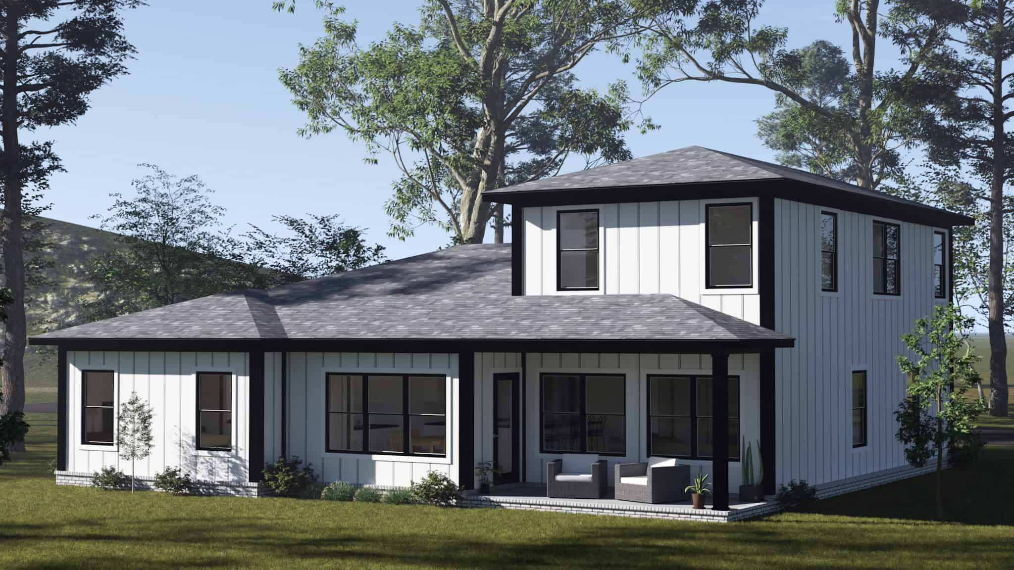 Rear View of this 3-Bedroom,2038 Sq Ft Plan -178-1502