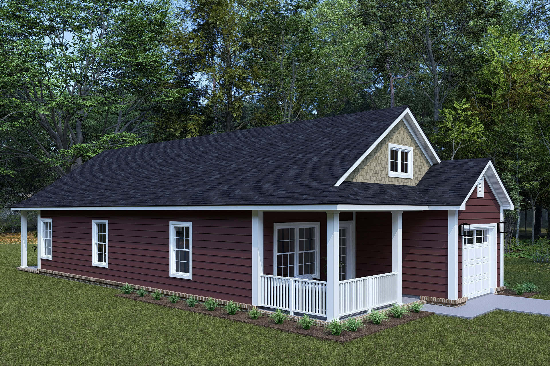Left Side View of this 2-Bedroom,1172 Sq Ft Plan -178-1503