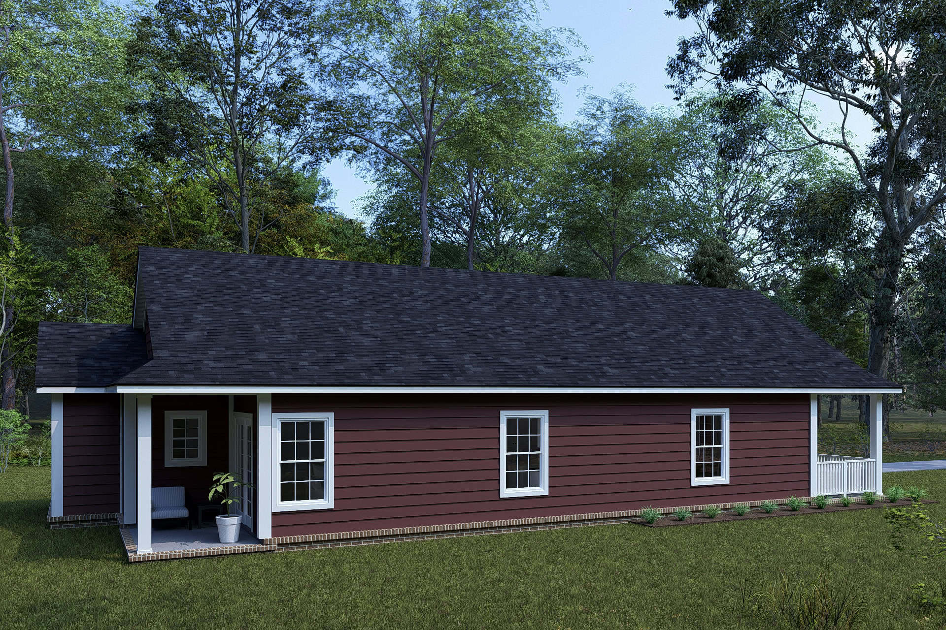 Left Side View of this 2-Bedroom,1172 Sq Ft Plan -178-1503