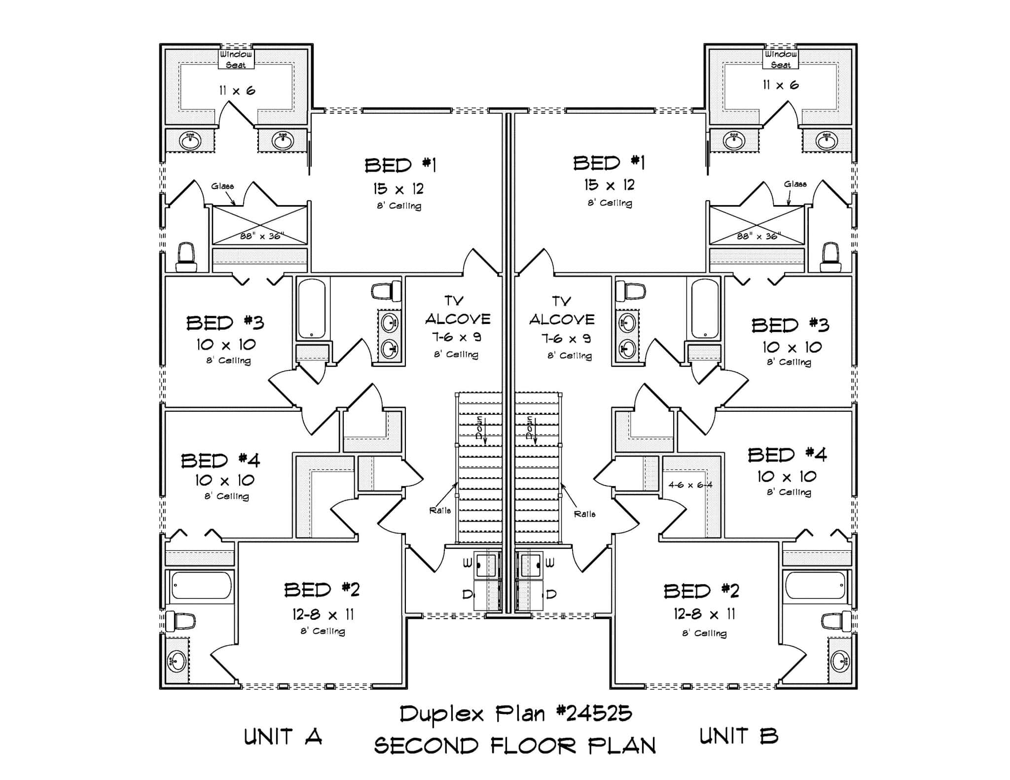 Upper Level of Duplex/Multi-Unit Plan #178-1505