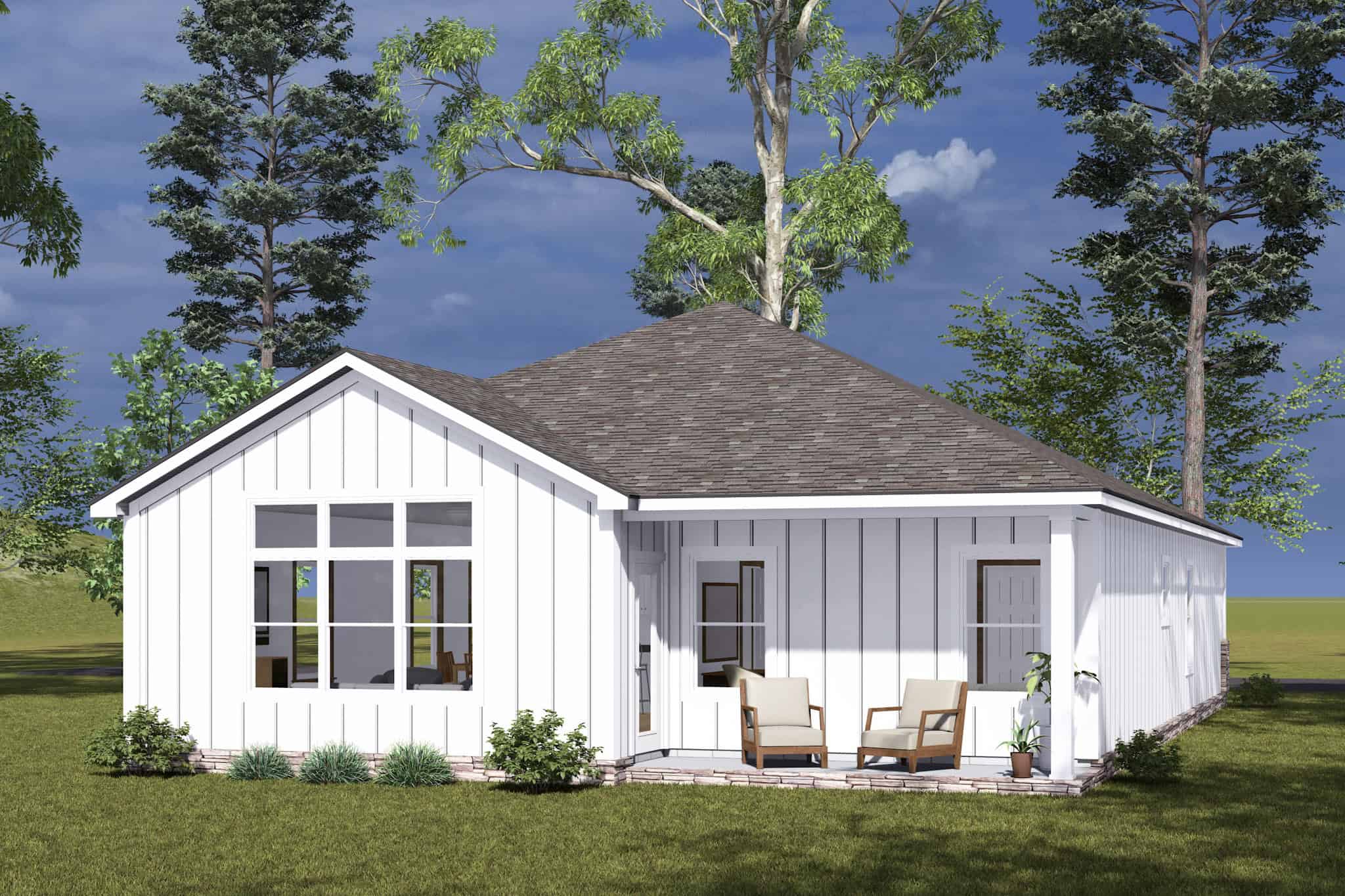 Rear View of this 3-Bedroom,1585 Sq Ft Plan -178-1506