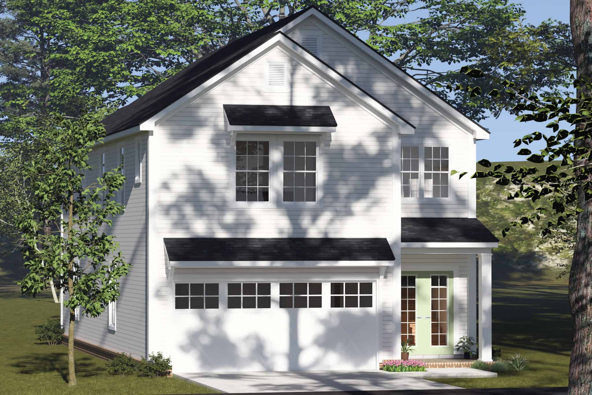 Left Side View of this 4-Bedroom,2048 Sq Ft Plan -178-1507
