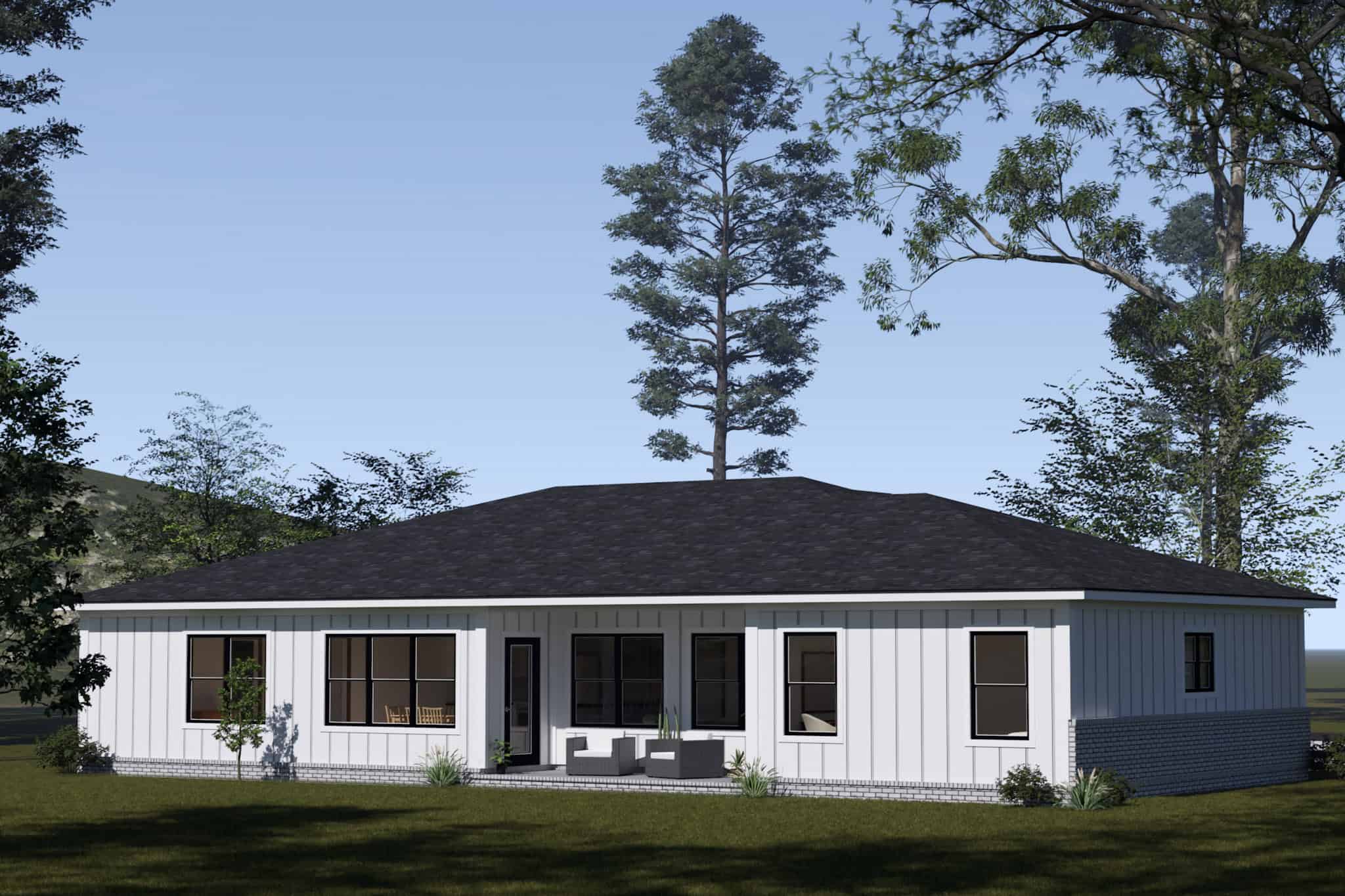 Rear View of this 4-Bedroom,2289 Sq Ft Plan -178-1508