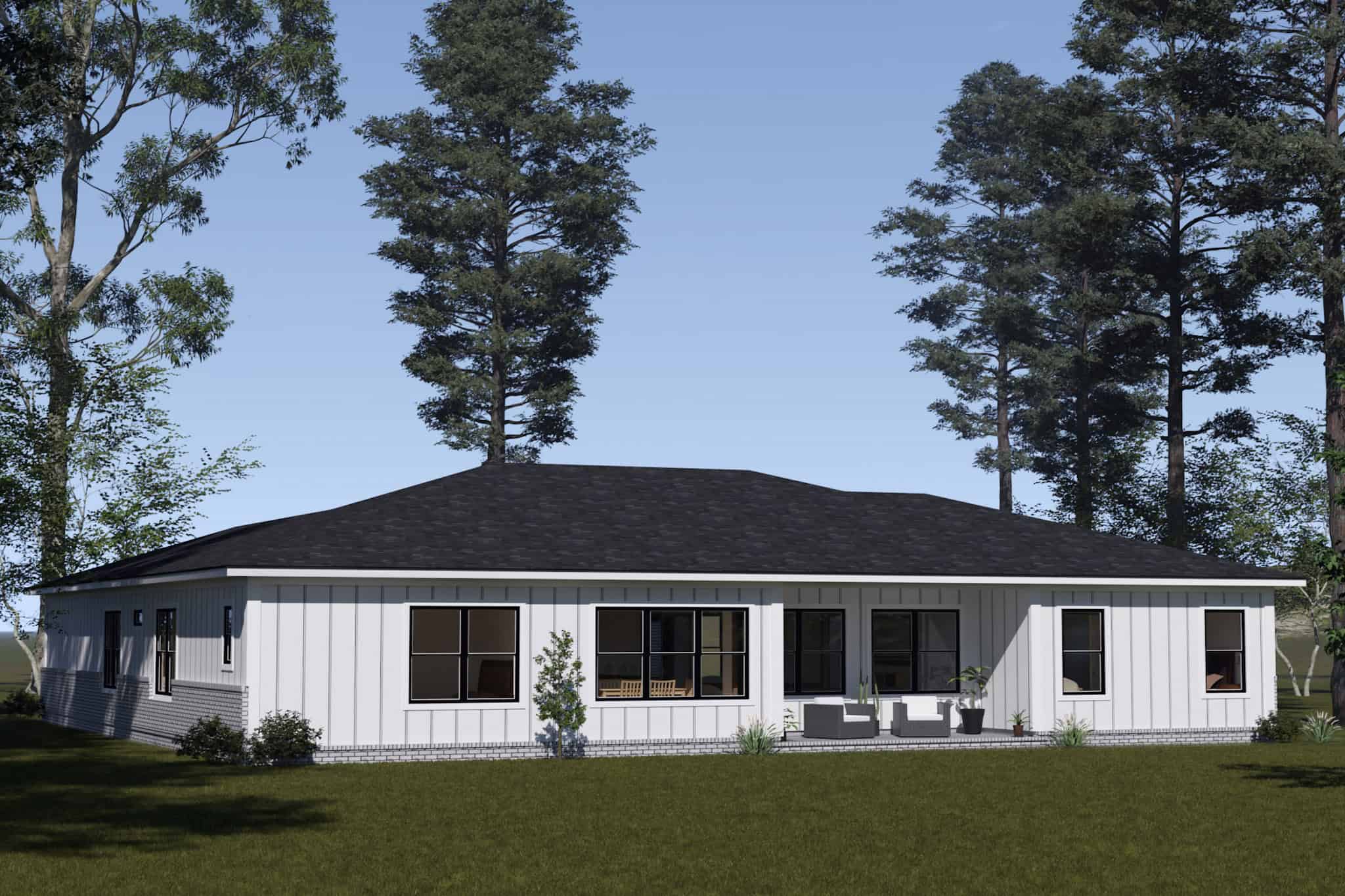 Rear View of this 4-Bedroom,2289 Sq Ft Plan -178-1508