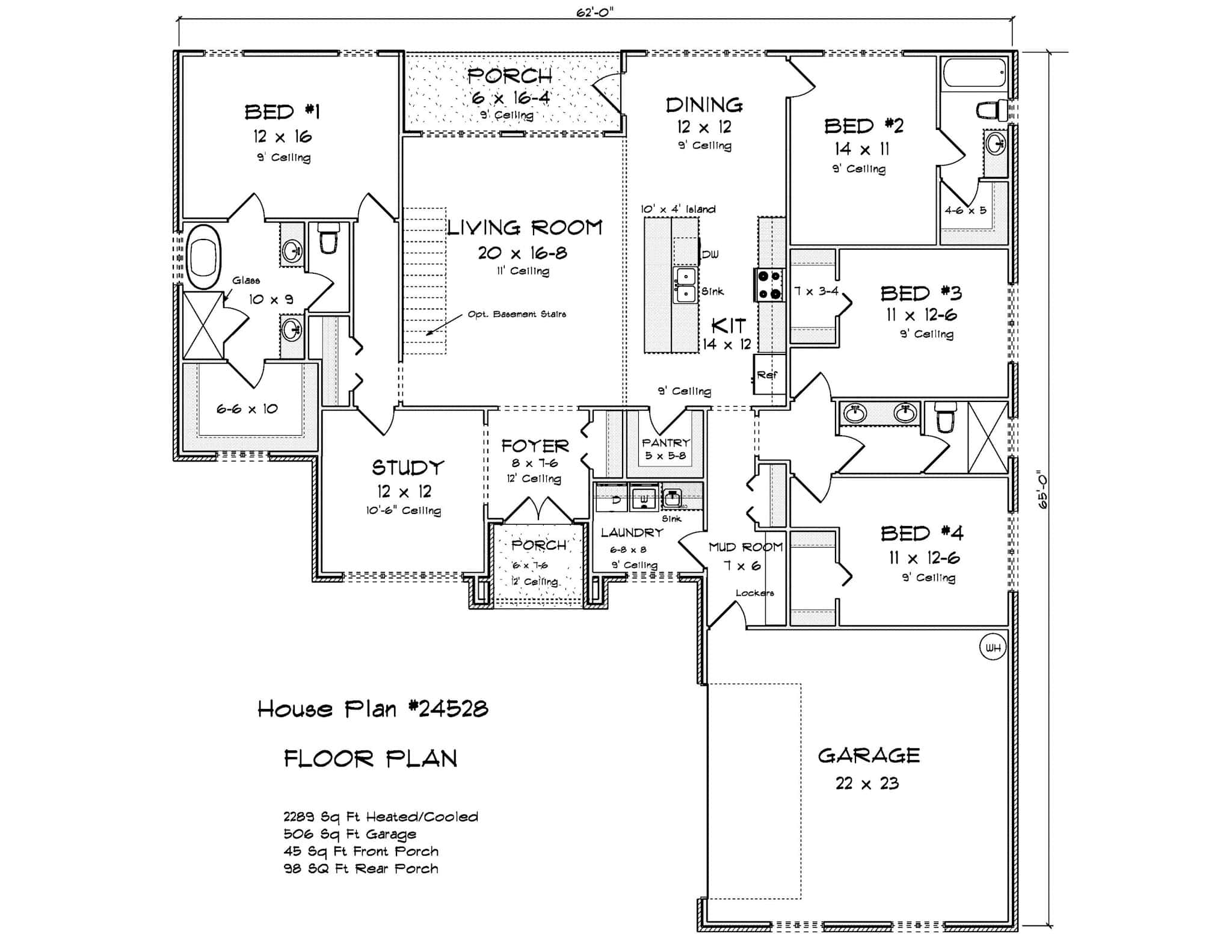 Main Level of Contemporary Plan #178-1508