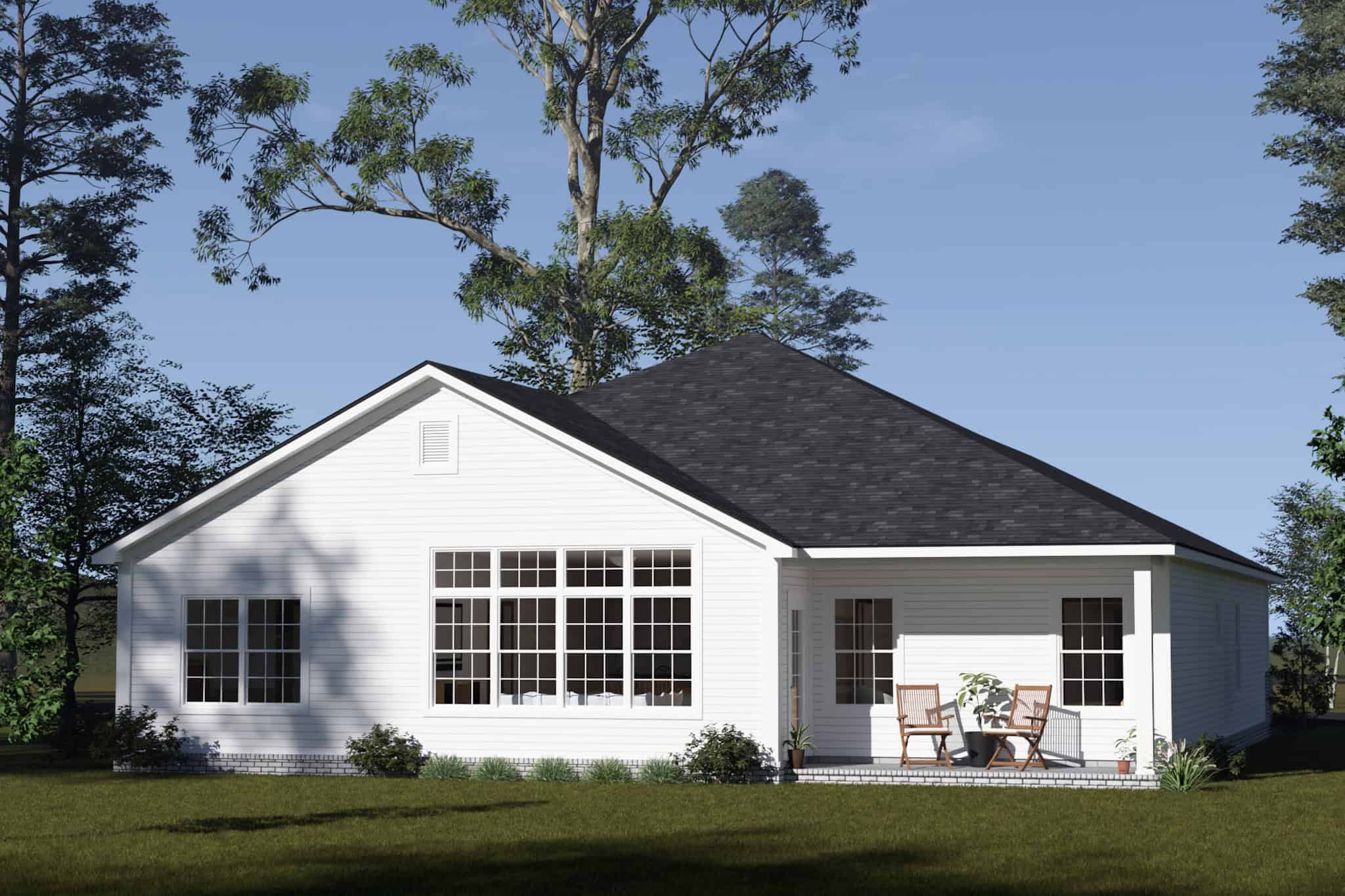 Rear View of this 5-Bedroom,2022 Sq Ft Plan -178-1510