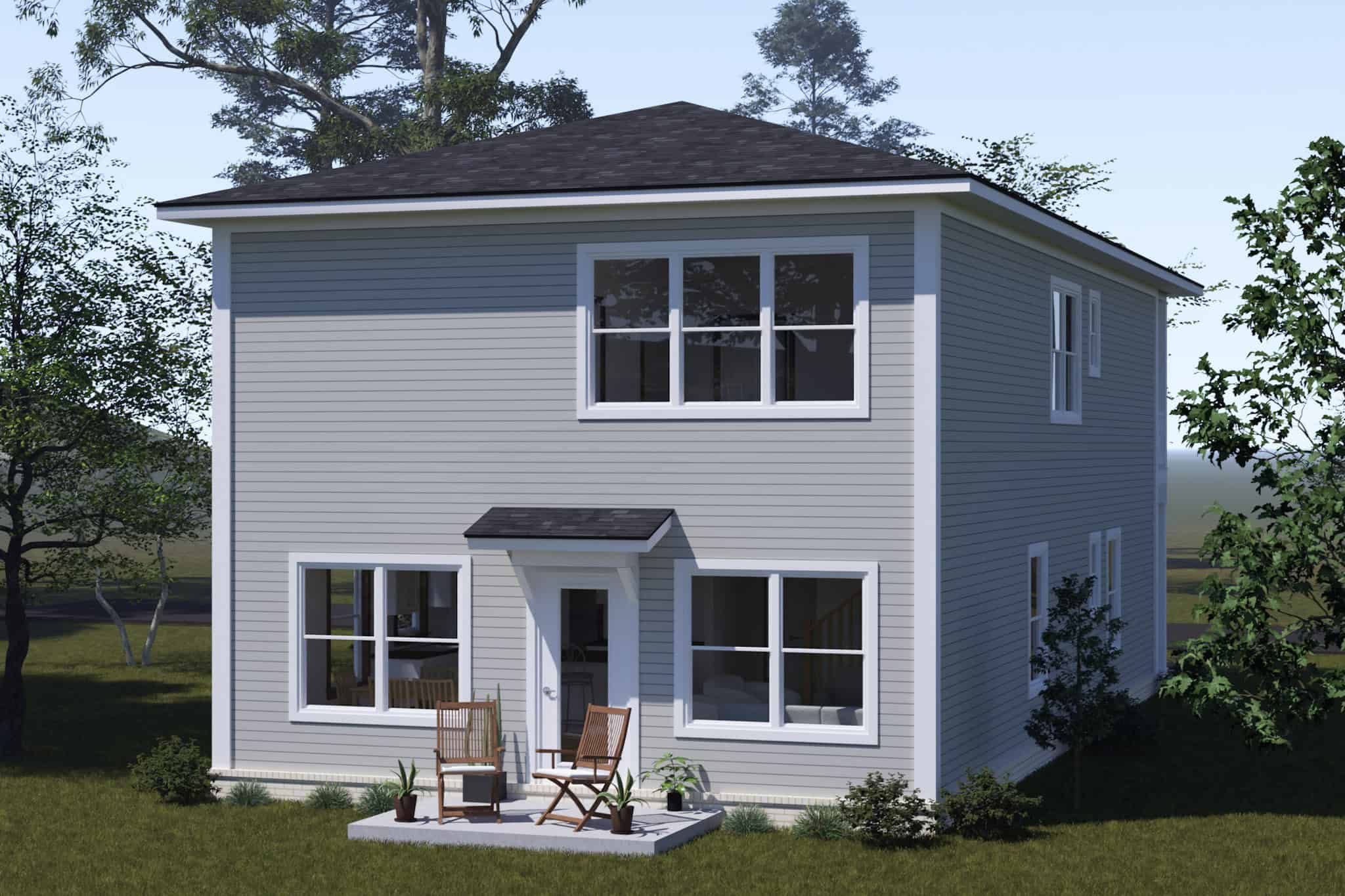 Rear View of this 3-Bedroom,1958 Sq Ft Plan -178-1511