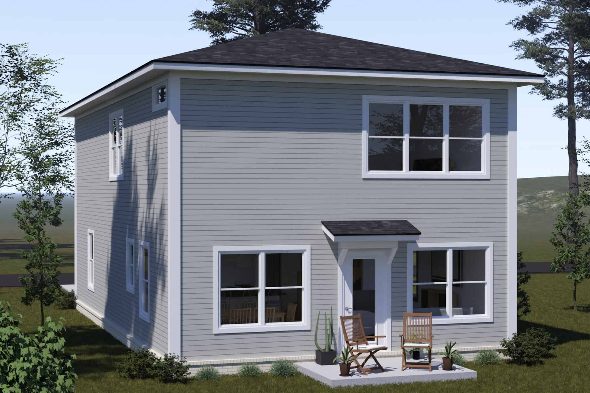 Rear View of this 3-Bedroom,1958 Sq Ft Plan -178-1511