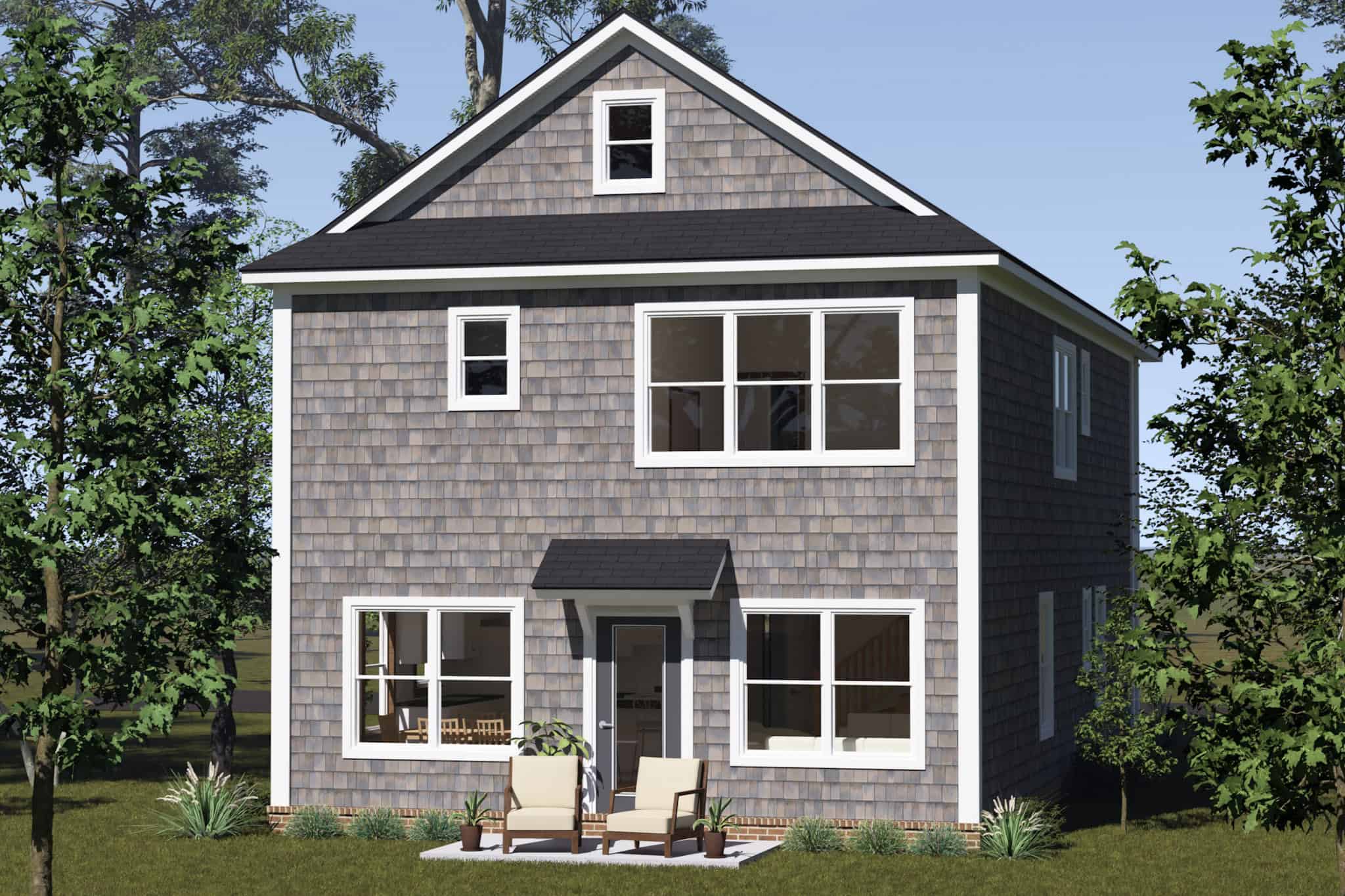 Rear View of this 3-Bedroom,1958 Sq Ft Plan -178-1512