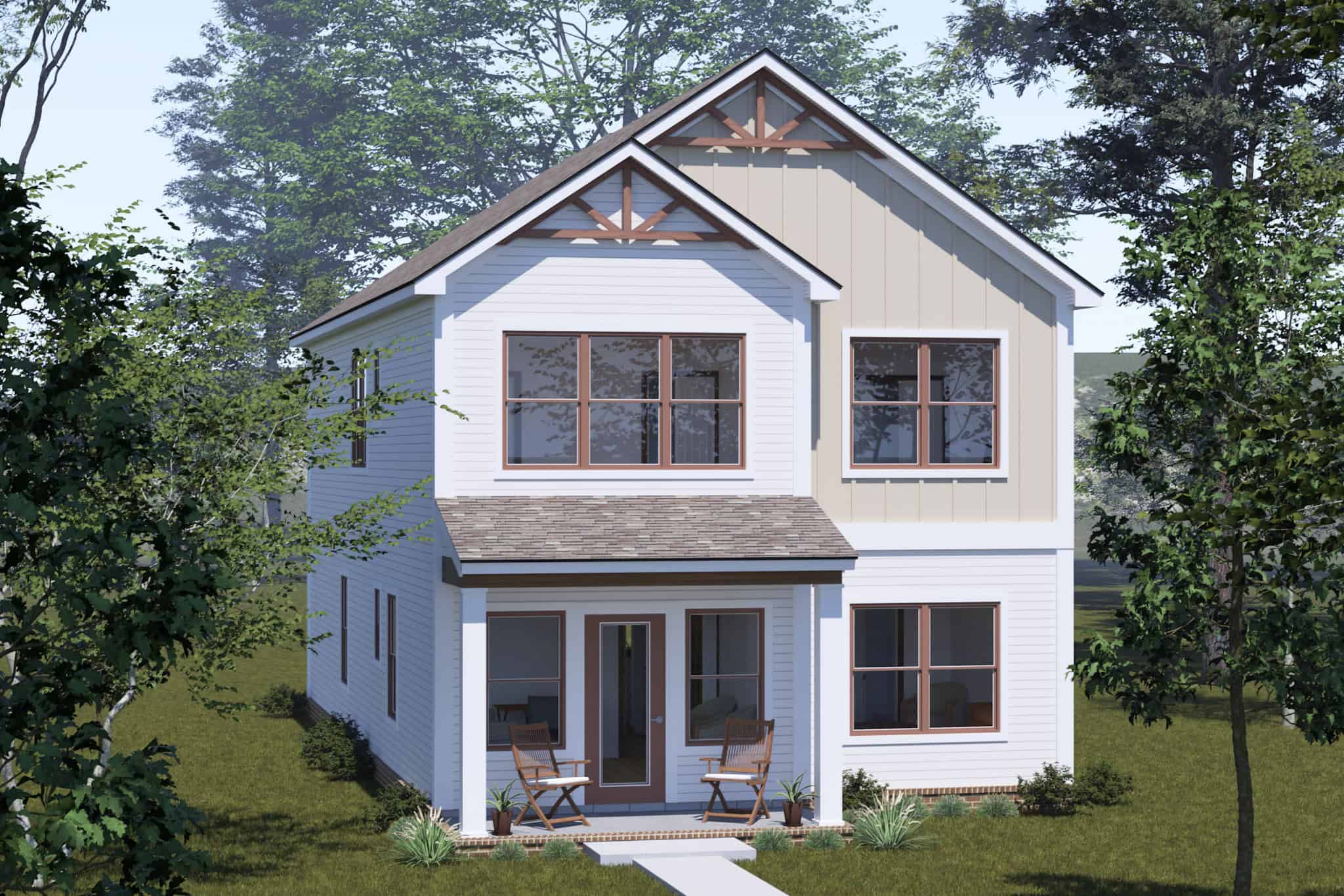 Front View of this 4-Bedroom,2194 Sq Ft Plan -178-1514