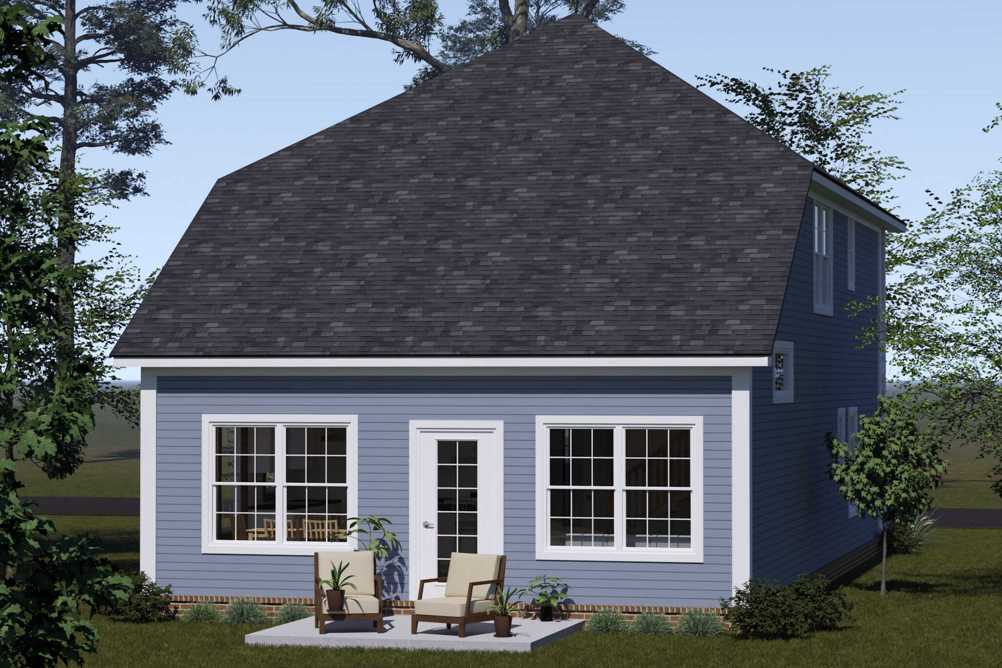 Rear View of this 3-Bedroom,1575 Sq Ft Plan -178-1515
