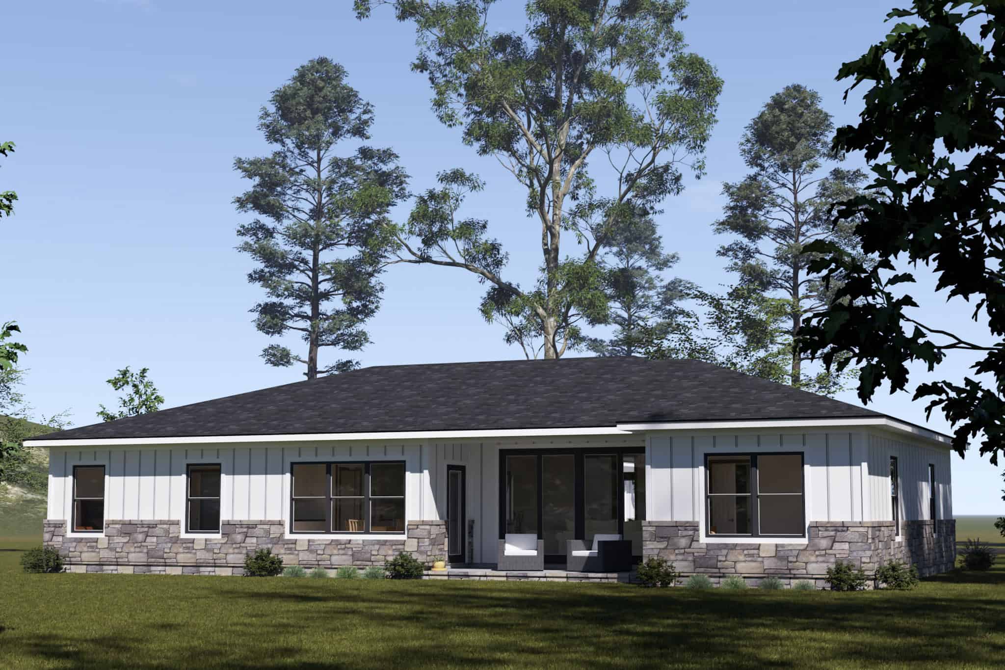 Rear View of this 4-Bedroom,2284 Sq Ft Plan -178-1516