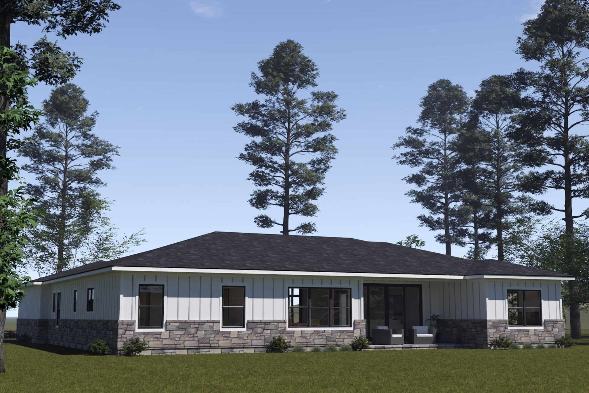 Rear View of this 4-Bedroom,2284 Sq Ft Plan -178-1516