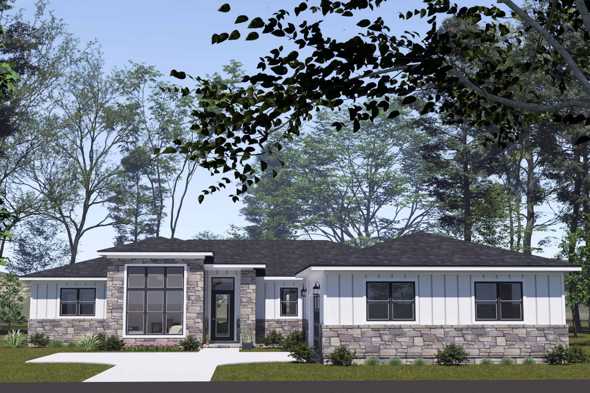 Front View of this 4-Bedroom,2284 Sq Ft Plan -178-1516