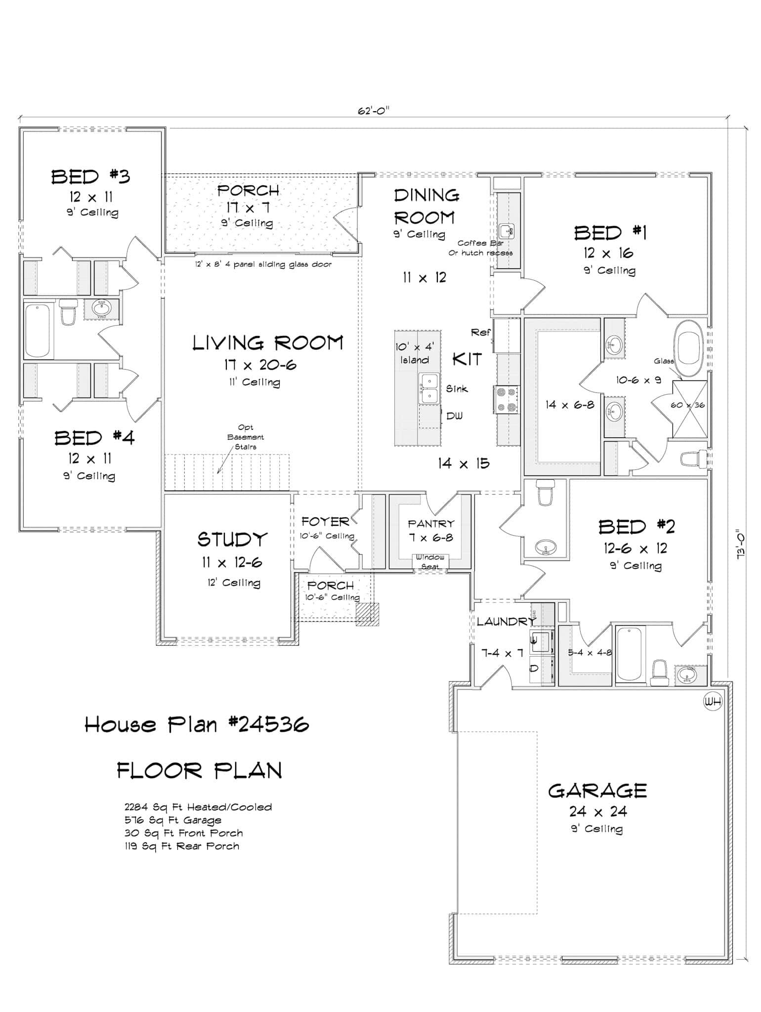 Main Level of Ranch Plan #178-1516