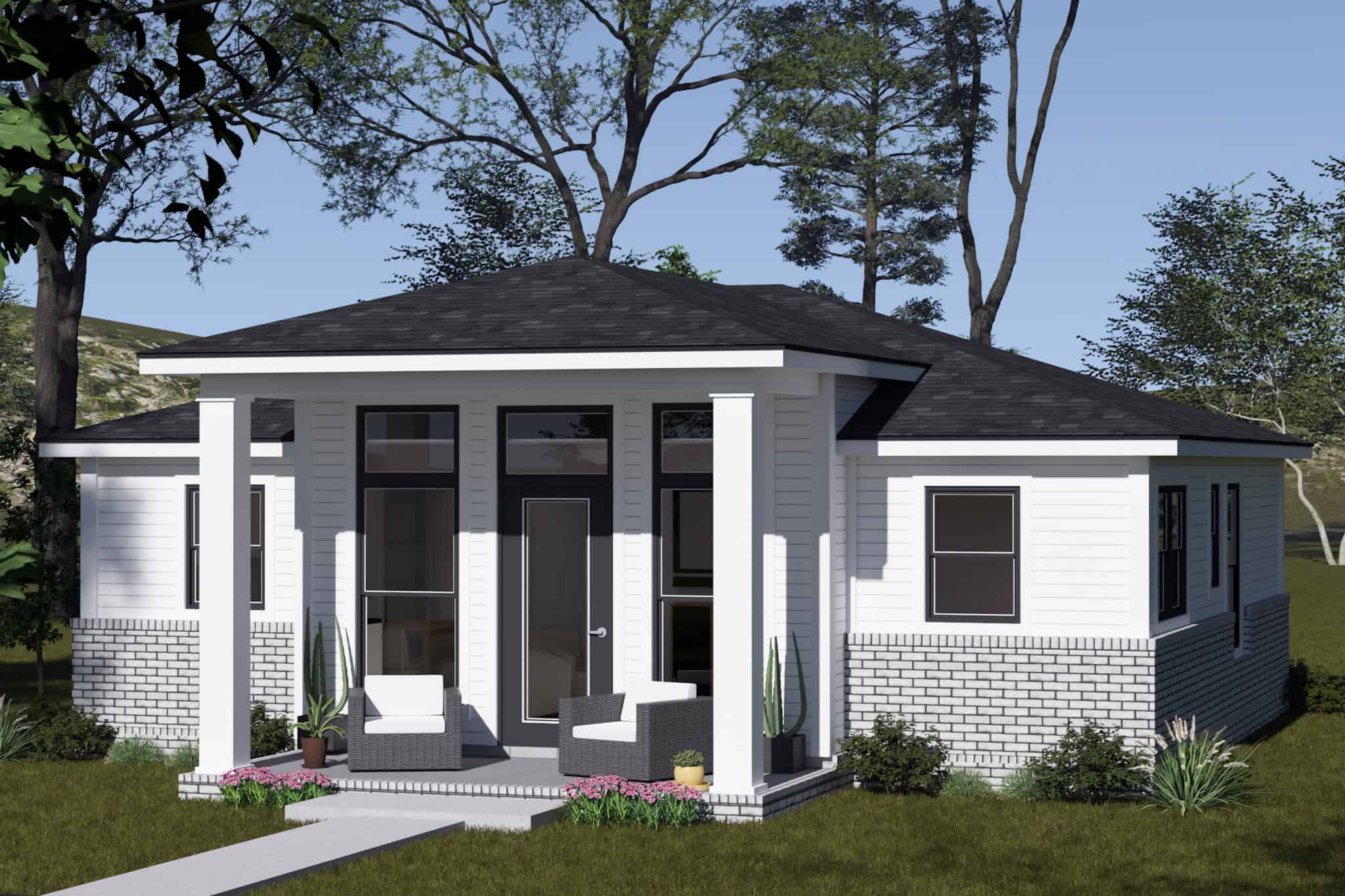 Front Door of this 2-Bedroom,820 Sq Ft Plan -178-1517