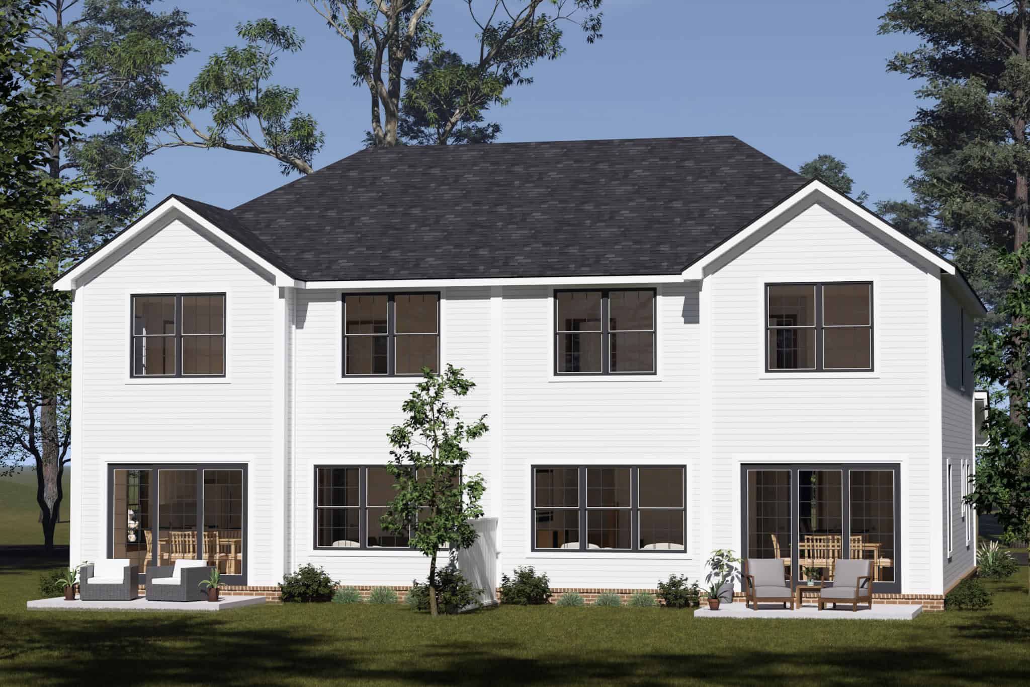 Rear View of this 6-Bedroom,2982 Sq Ft Plan -178-1518