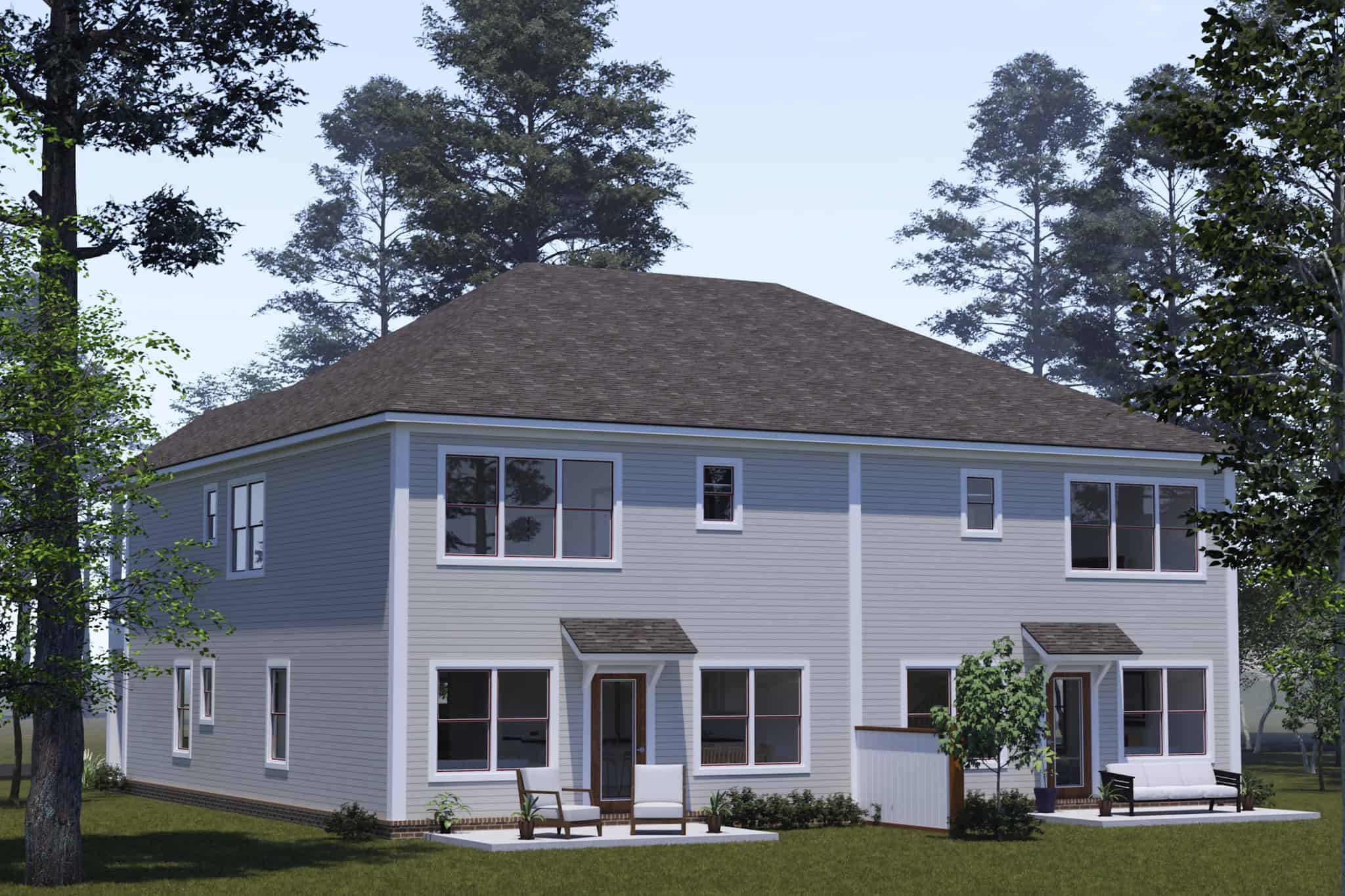 Rear View of this 6-Bedroom,3962 Sq Ft Plan -178-1519