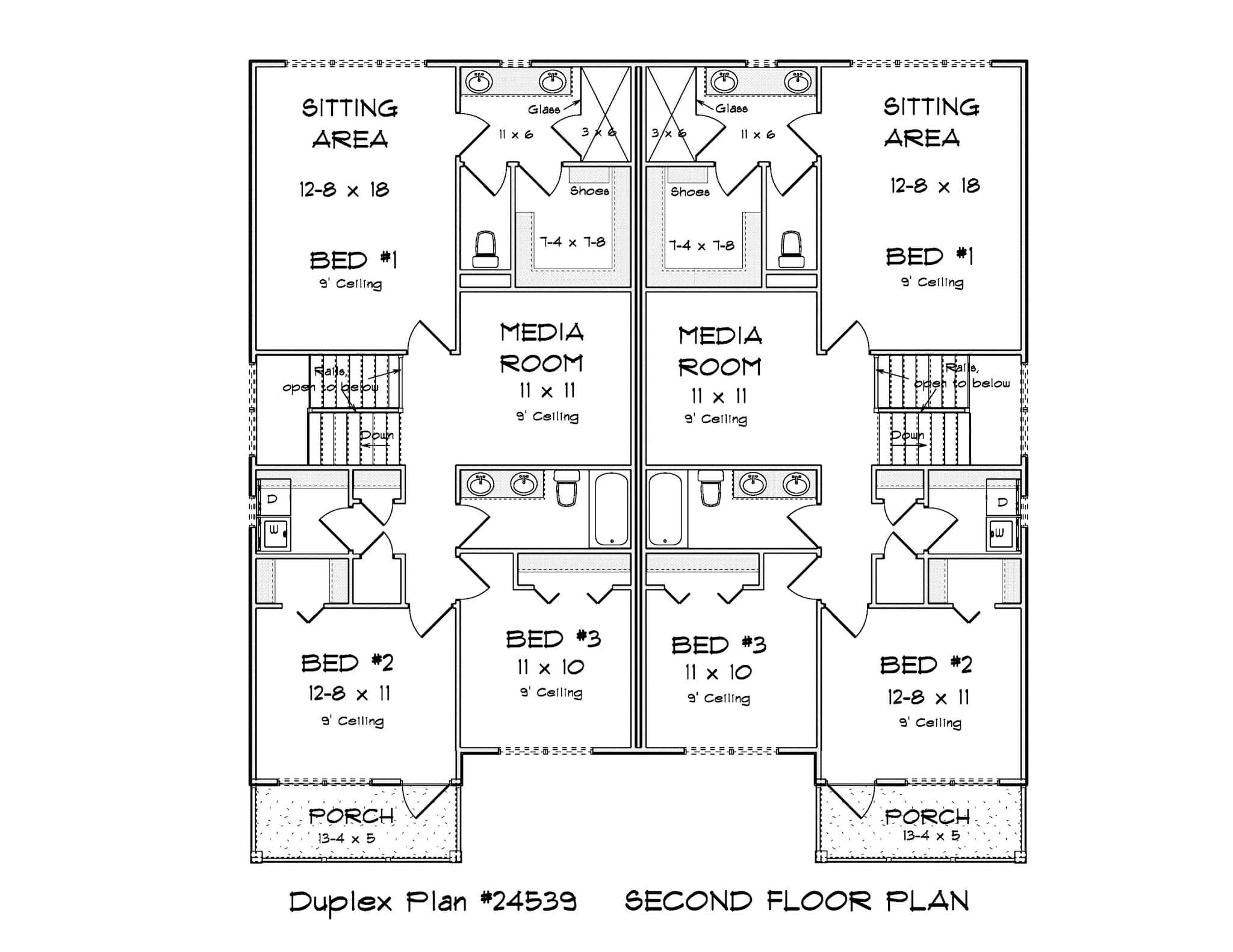 Upper Level of Duplex/Multi-Unit Plan #178-1519