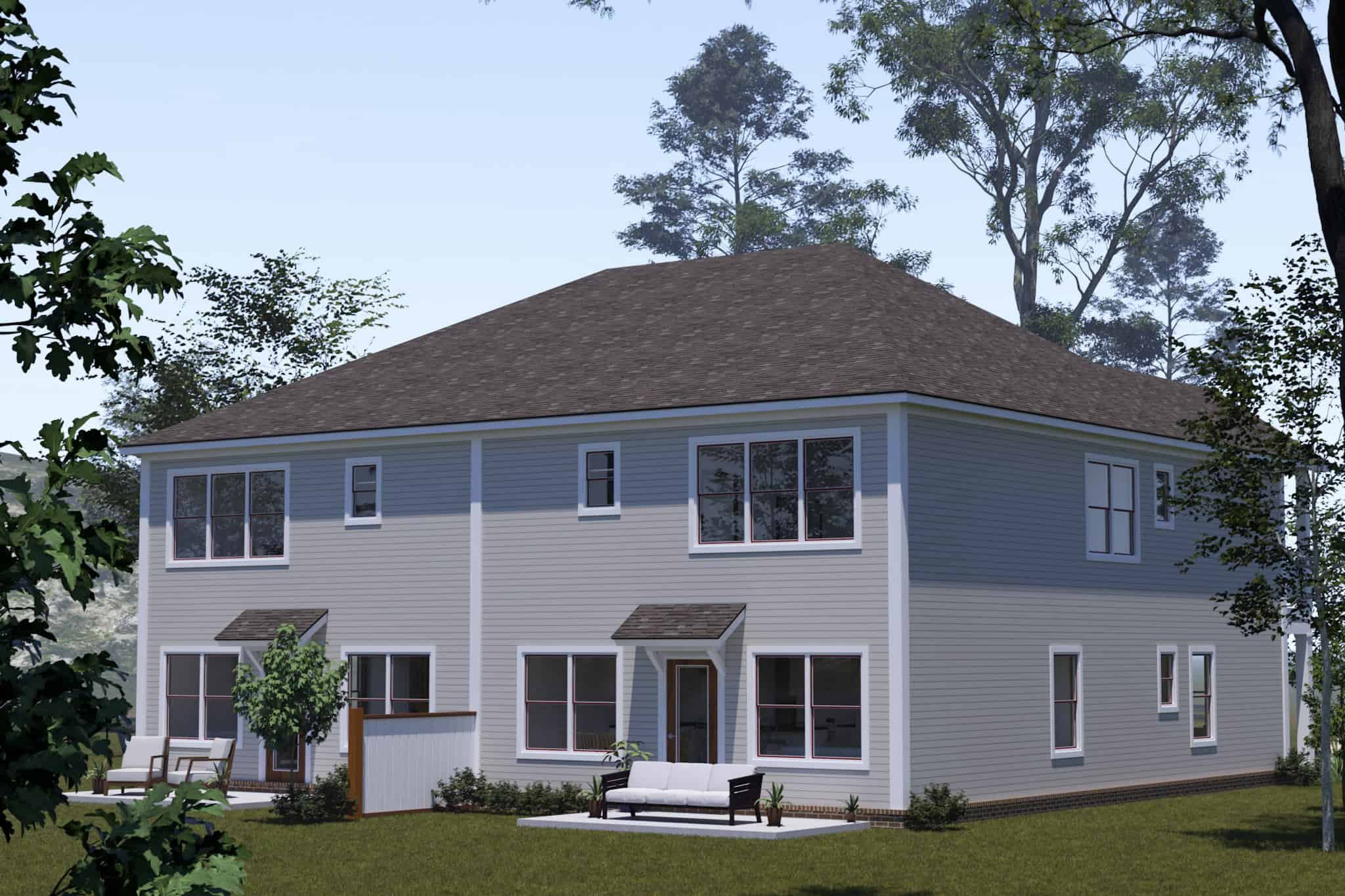 Rear View of this 6-Bedroom,3962 Sq Ft Plan -178-1519