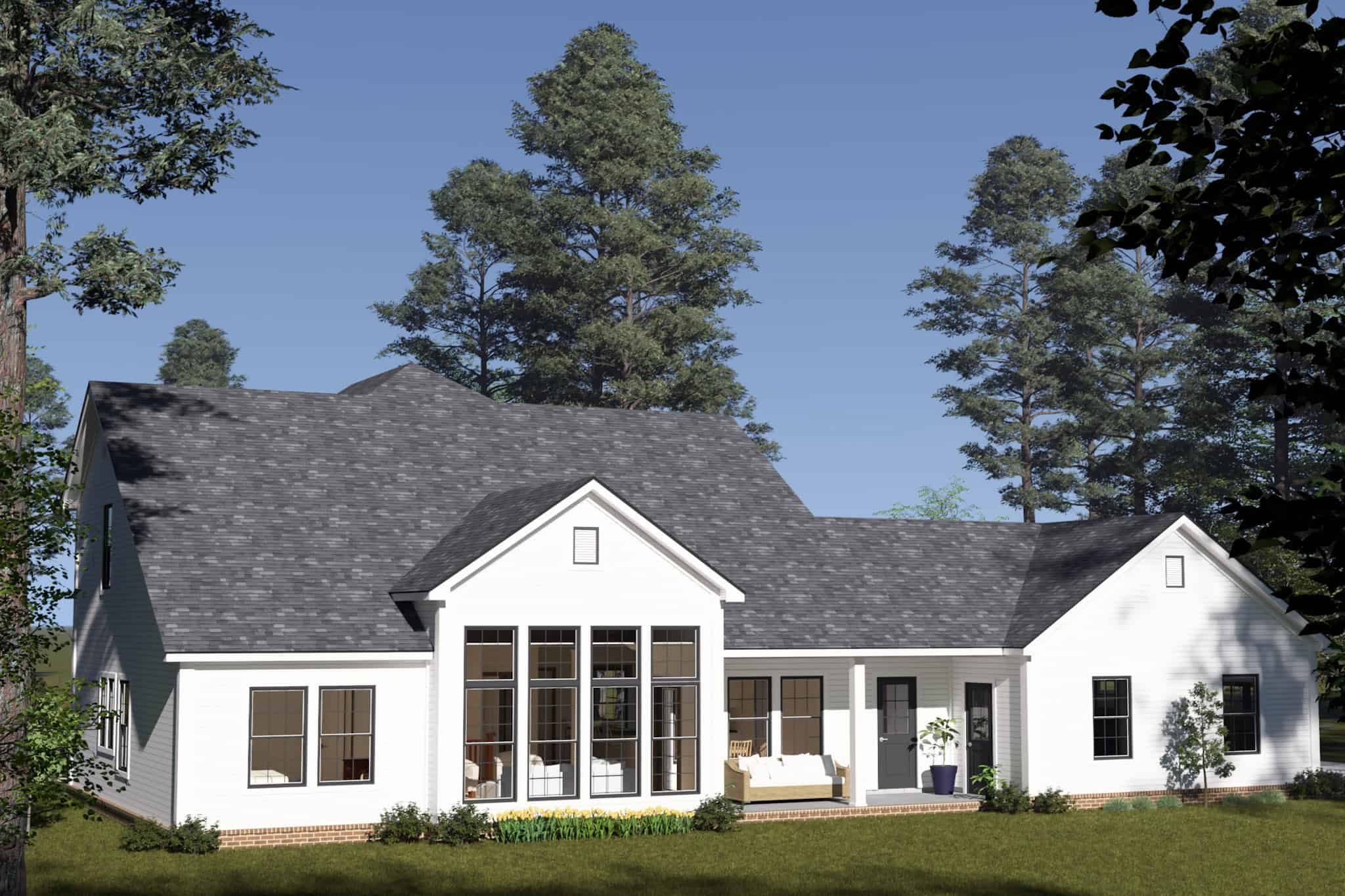 Rear View of this 3-Bedroom,2394 Sq Ft Plan -178-1520