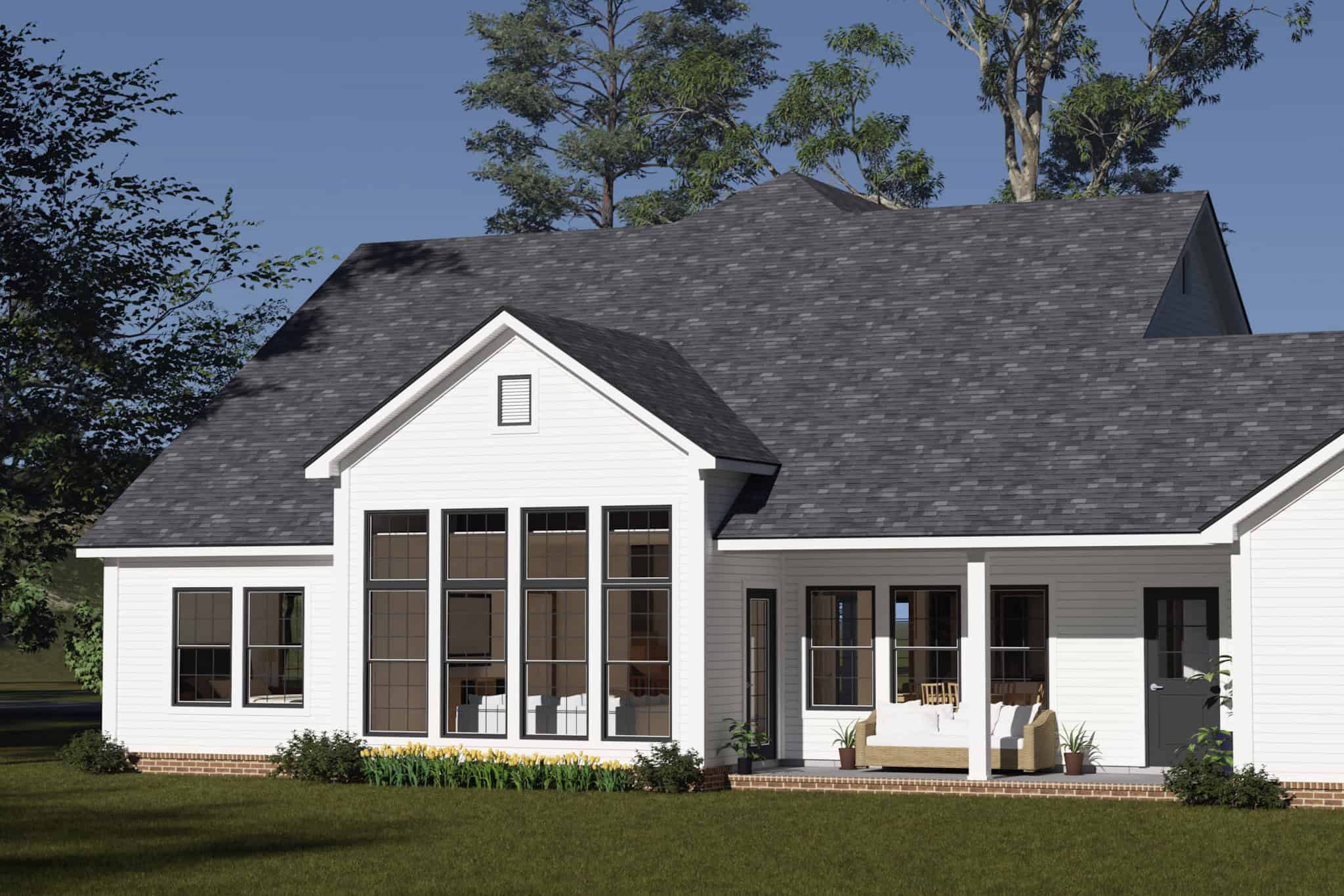 Rear View of this 3-Bedroom,2394 Sq Ft Plan -178-1520