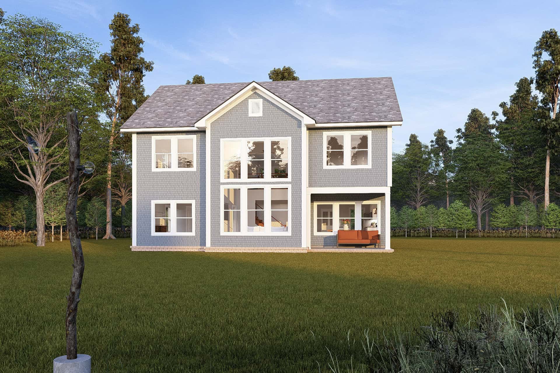 Rear View of this 4-Bedroom,2664 Sq Ft Plan -178-1522