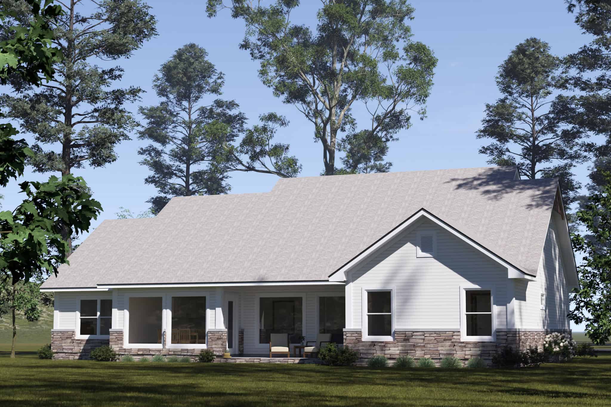 Rear View of this 4-Bedroom,2352 Sq Ft Plan -178-1523