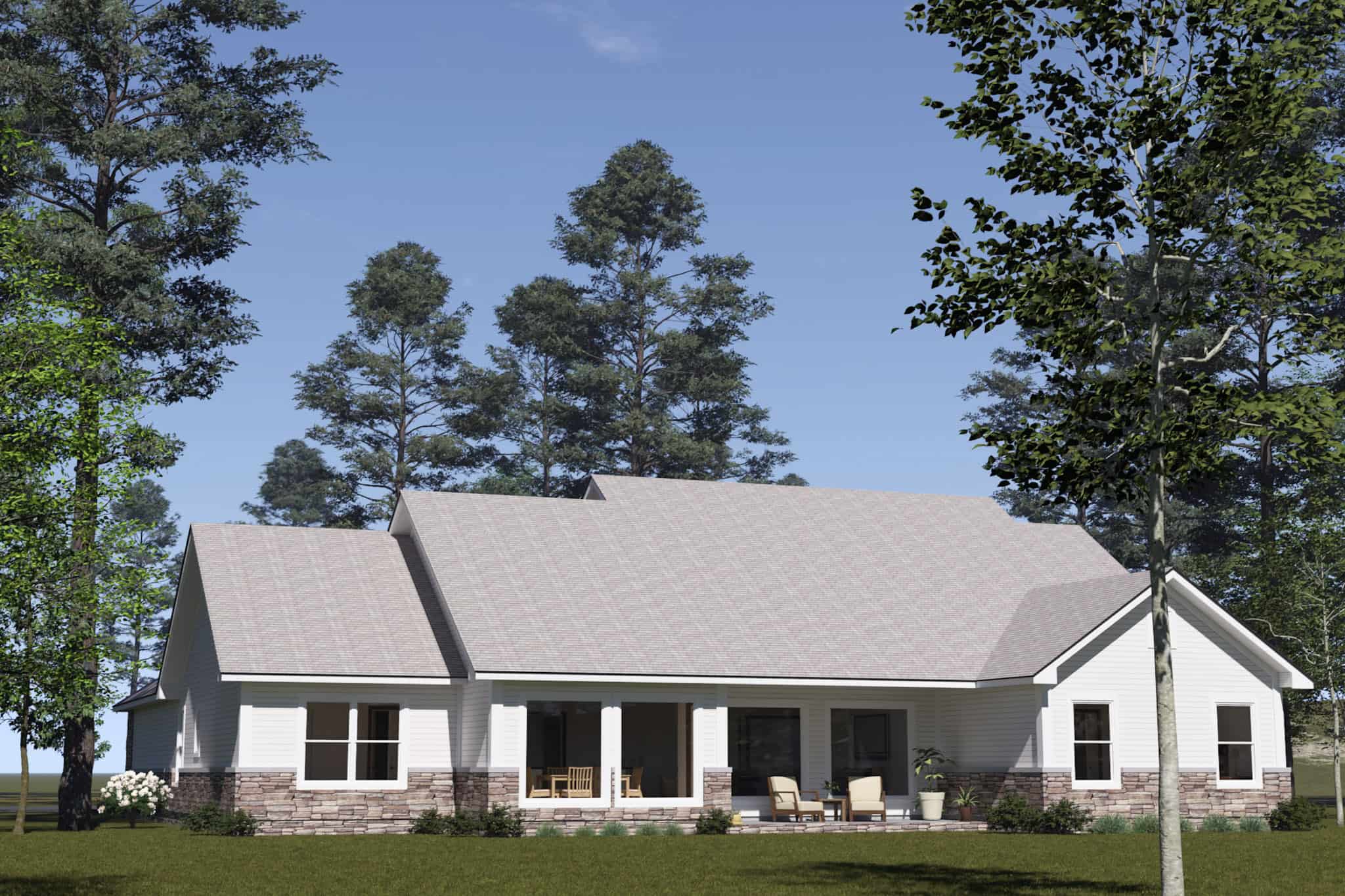 Rear View of this 4-Bedroom,2352 Sq Ft Plan -178-1523