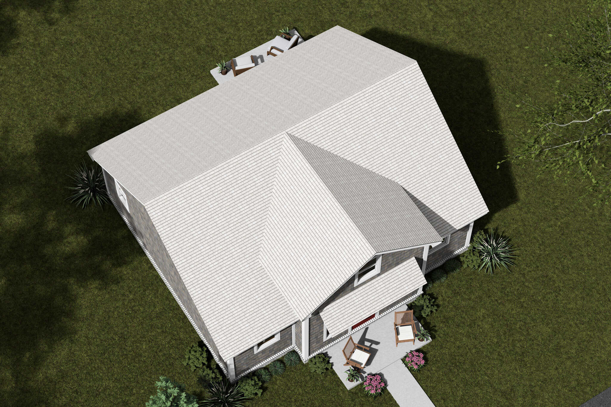 Aerial View of this 2-Bedroom,820 Sq Ft Plan -178-1524