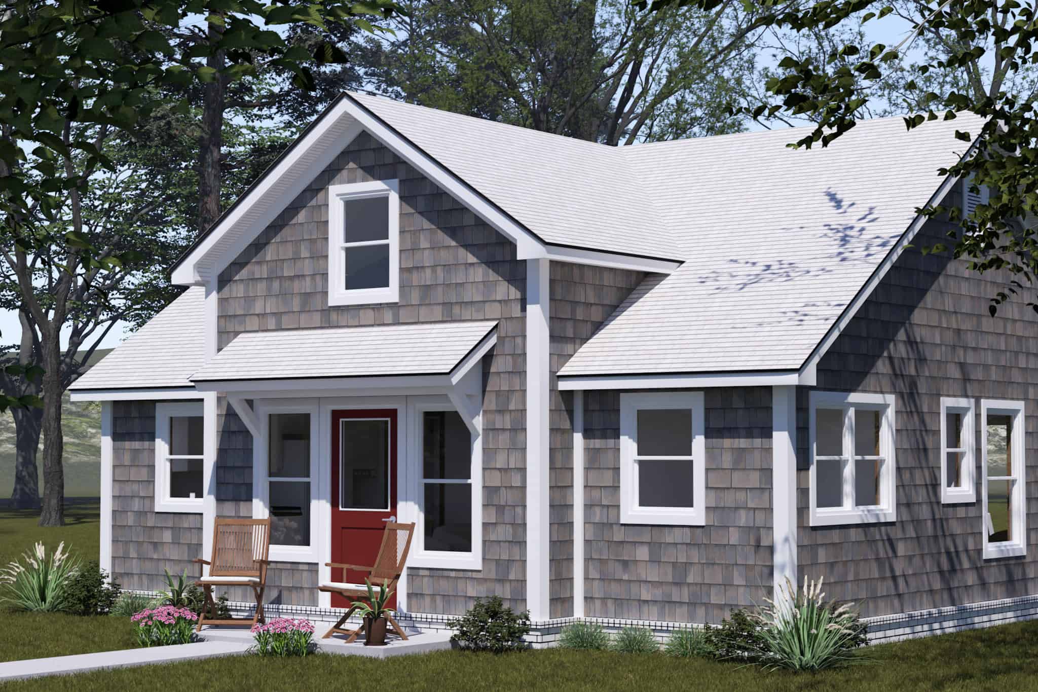 Right Side View of this 2-Bedroom,820 Sq Ft Plan -178-1524