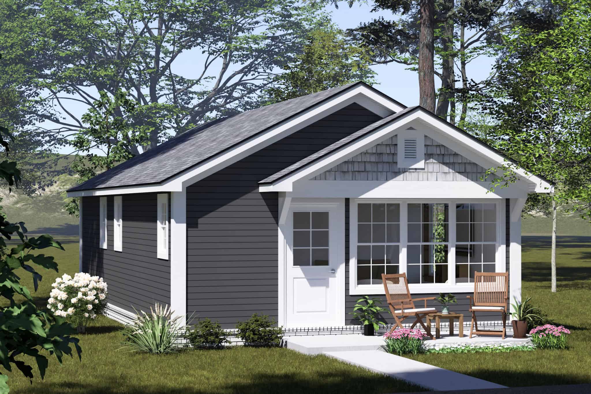 Left Side View of this 2-Bedroom,660 Sq Ft Plan -178-1526