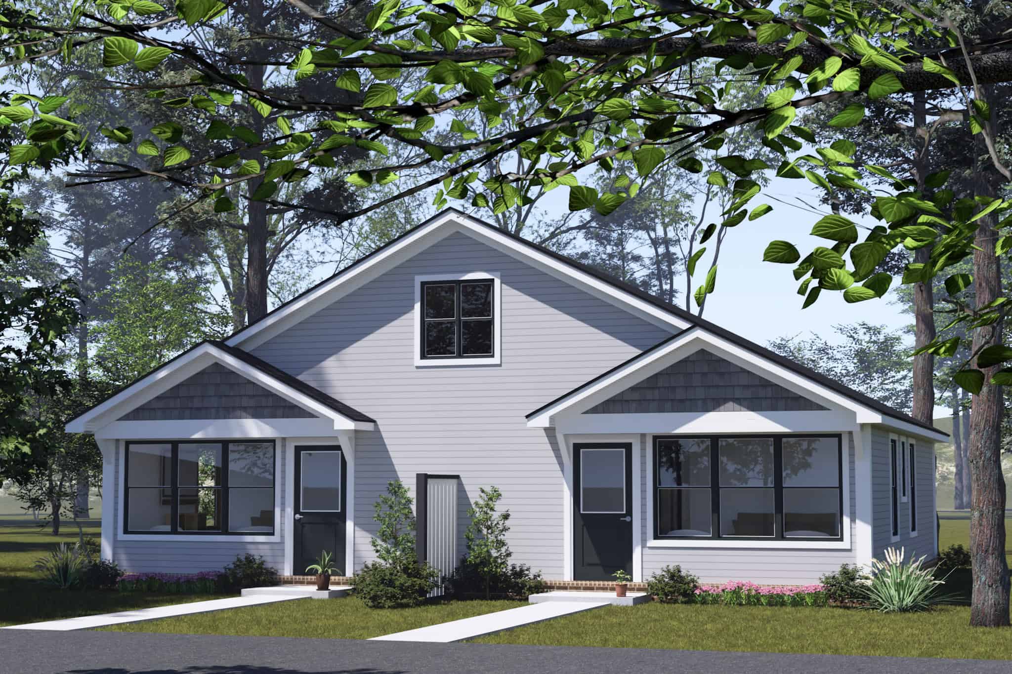 Front View of this 4-Bedroom,1320 Sq Ft Plan -178-1527