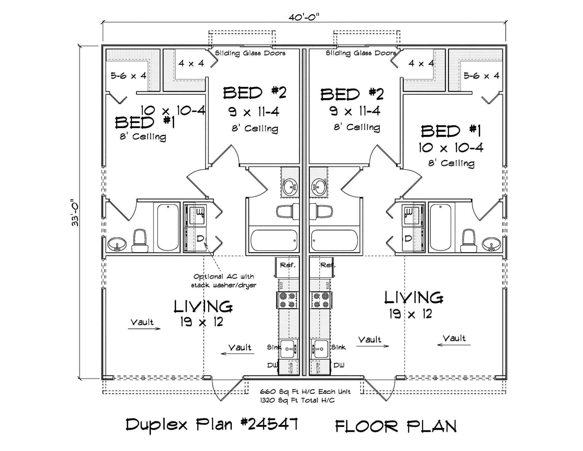 Main Level of Duplex/Multi-Unit Plan #178-1527