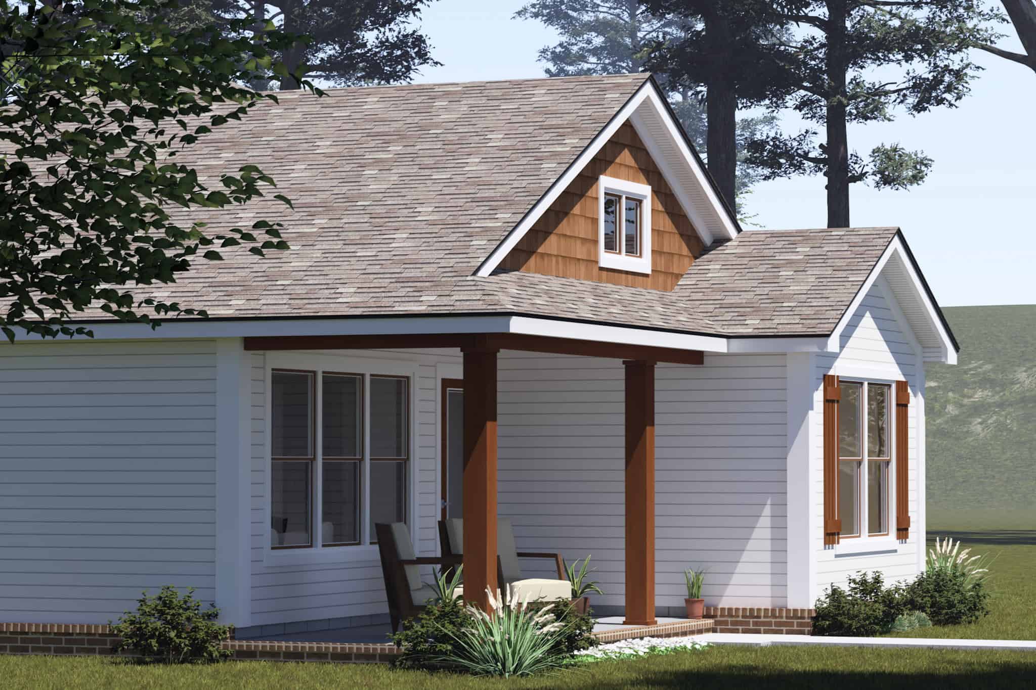 Porch of this 3-Bedroom,1304 Sq Ft Plan -178-1528