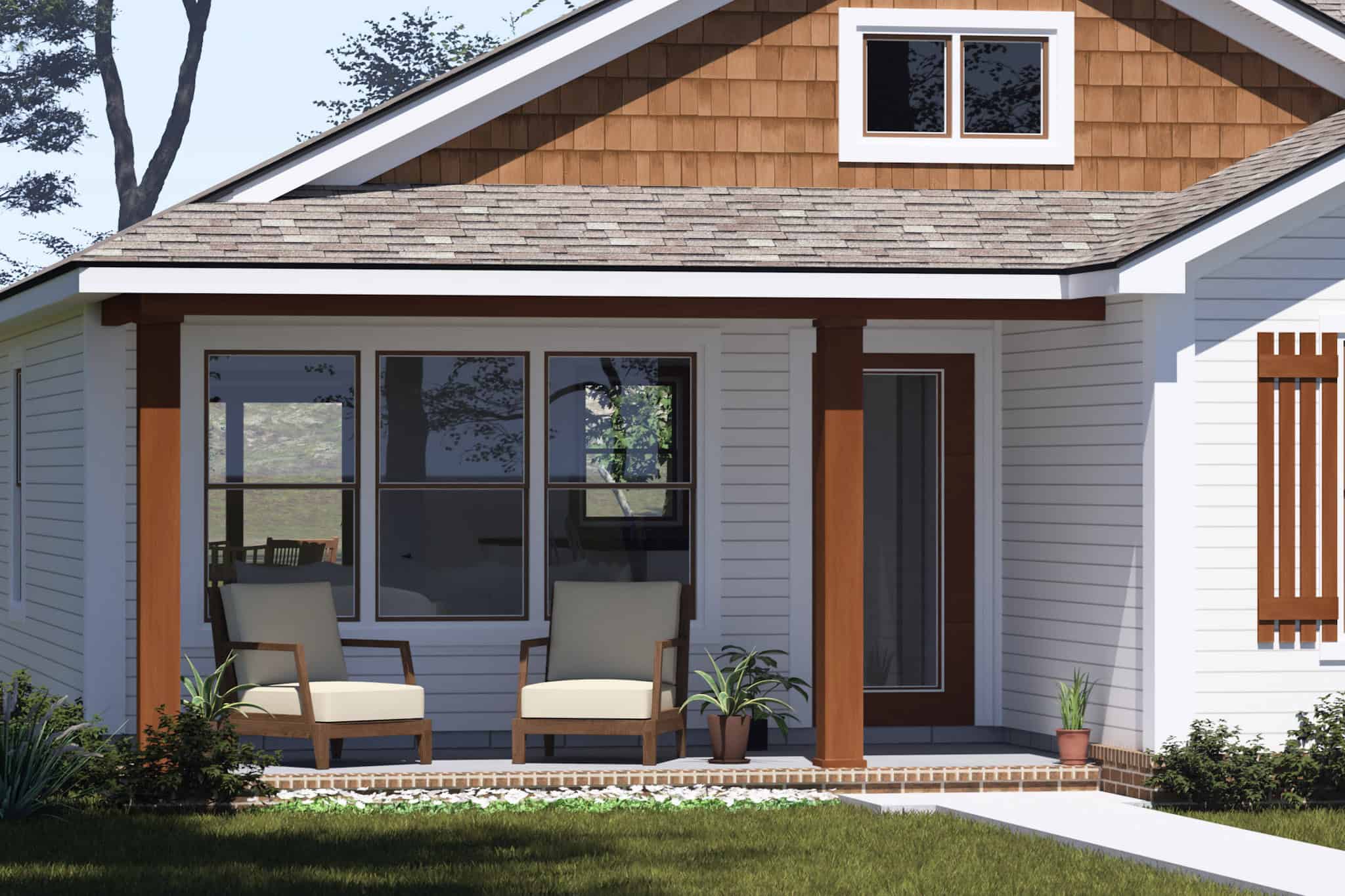 Porch of this 3-Bedroom,1304 Sq Ft Plan -178-1528