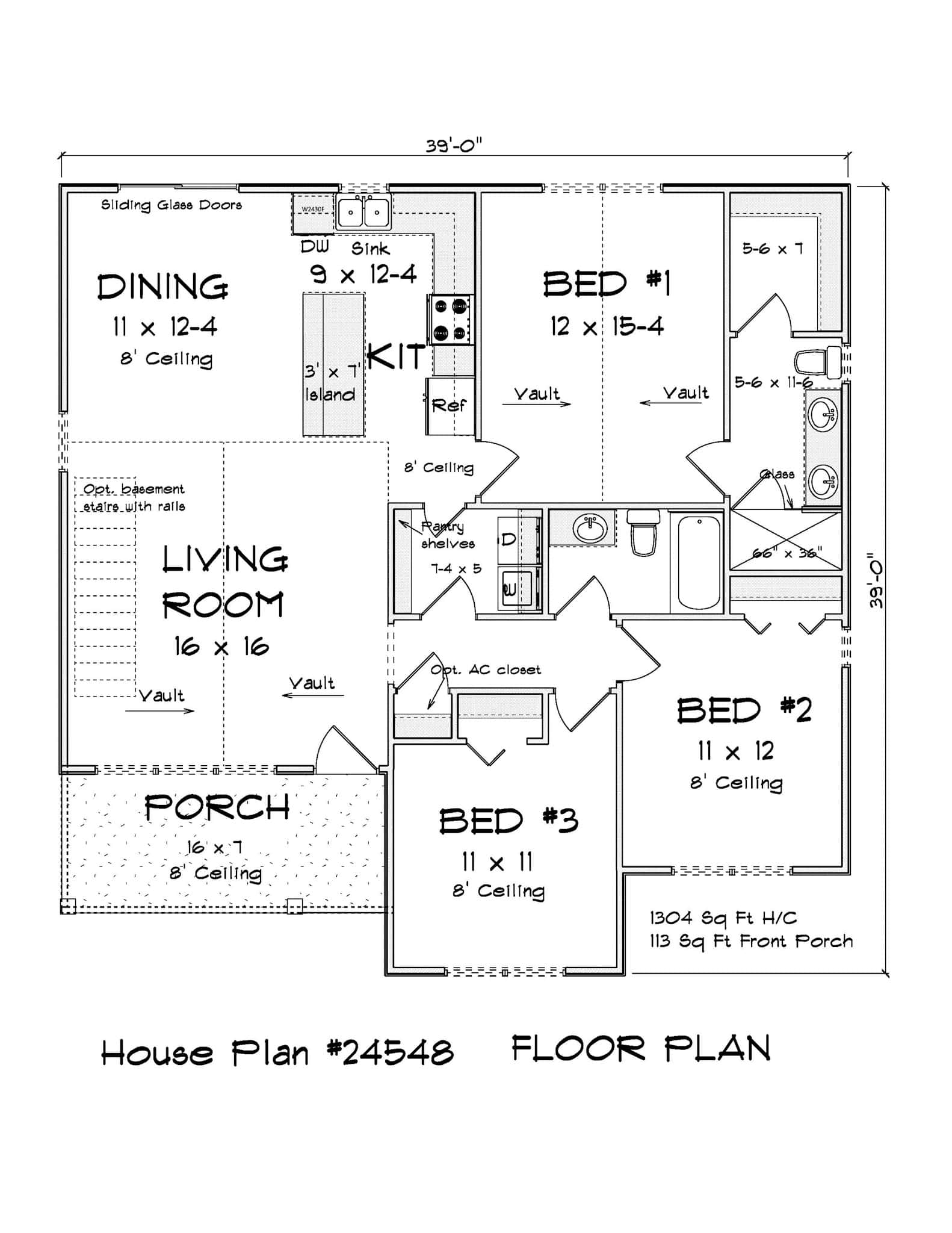 Main Level of ---Primary Style--- Plan #178-1528