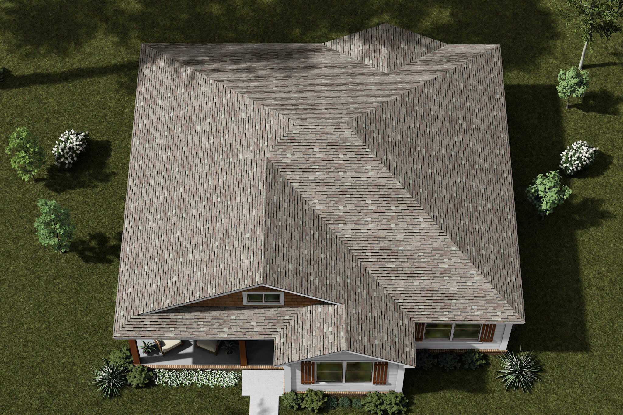 Aerial View of this 3-Bedroom,1304 Sq Ft Plan -178-1528